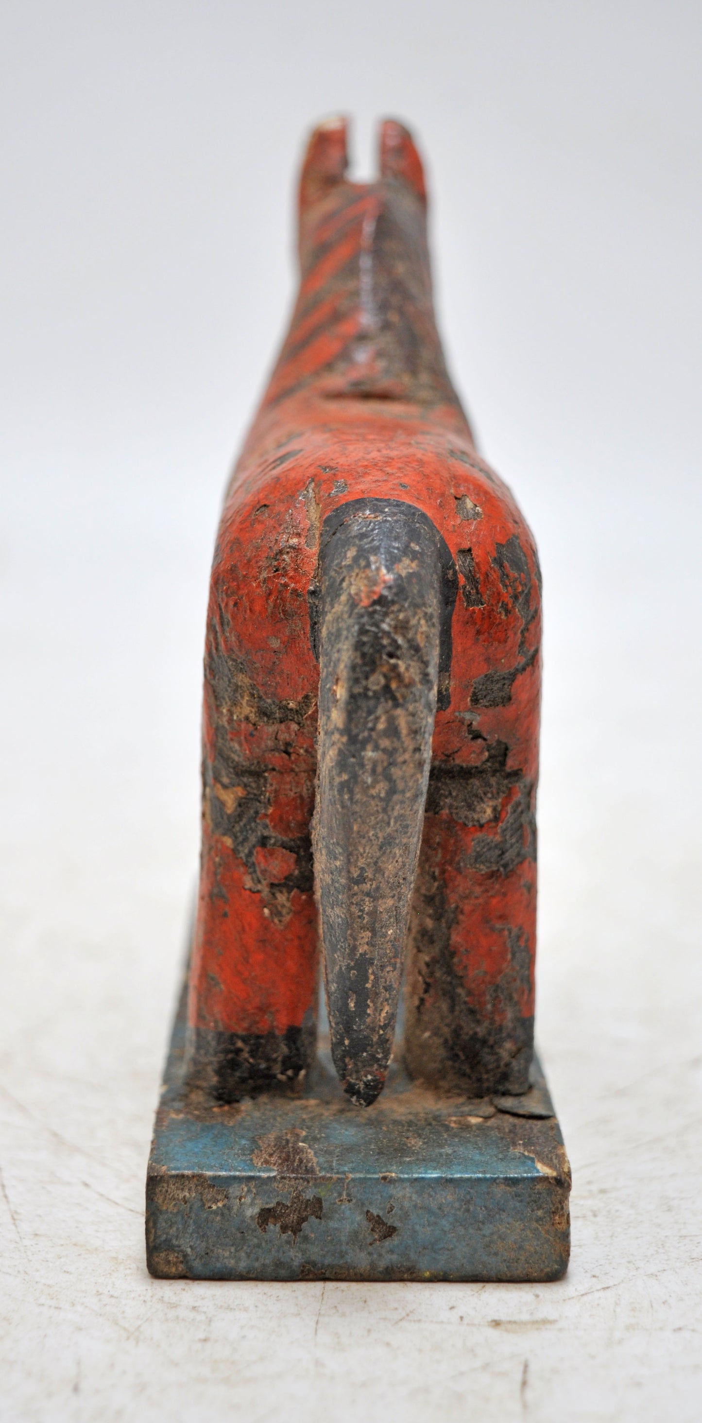 Hand Carved Wooden Small Size Standing Horse Figurine Rustic Hand Painted
