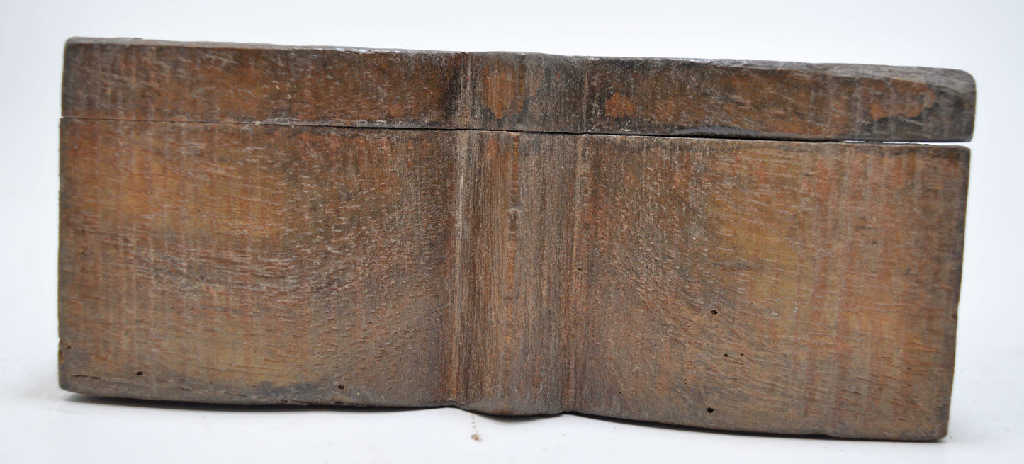 Antique Wooden Kitchenware Spice Box Original Old Hand Crafted