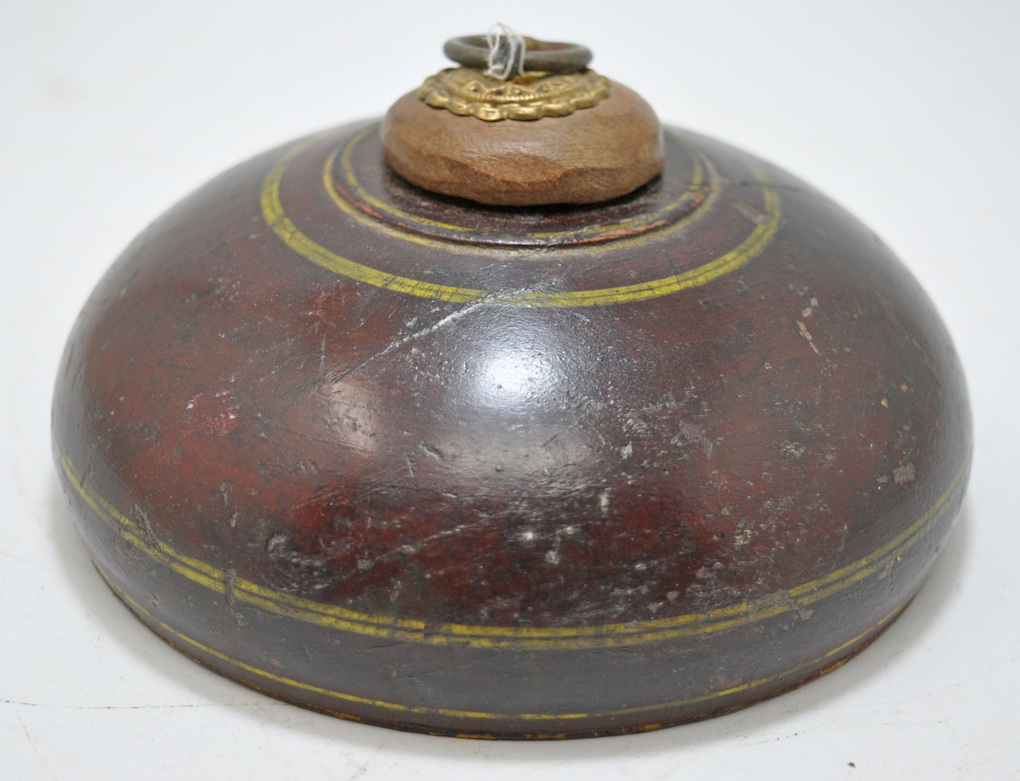 Antique Wooden Opium Tobacco Box Original Old Hand Carved Lacquer Painted