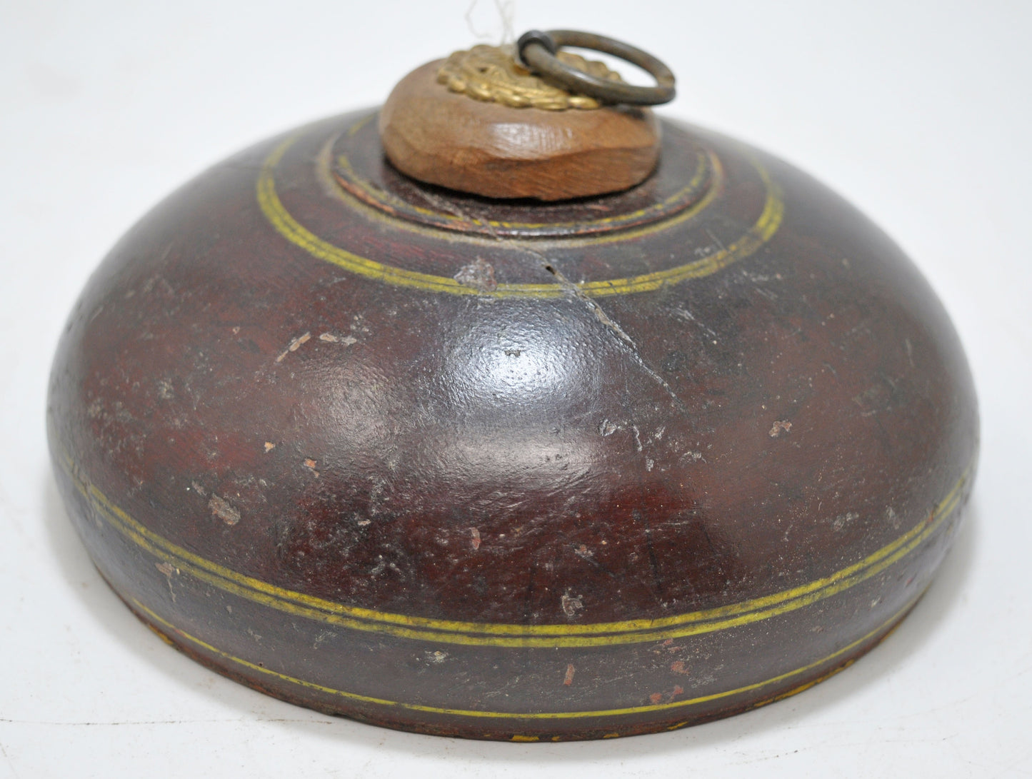 Antique Wooden Opium Tobacco Box Original Old Hand Carved Lacquer Painted