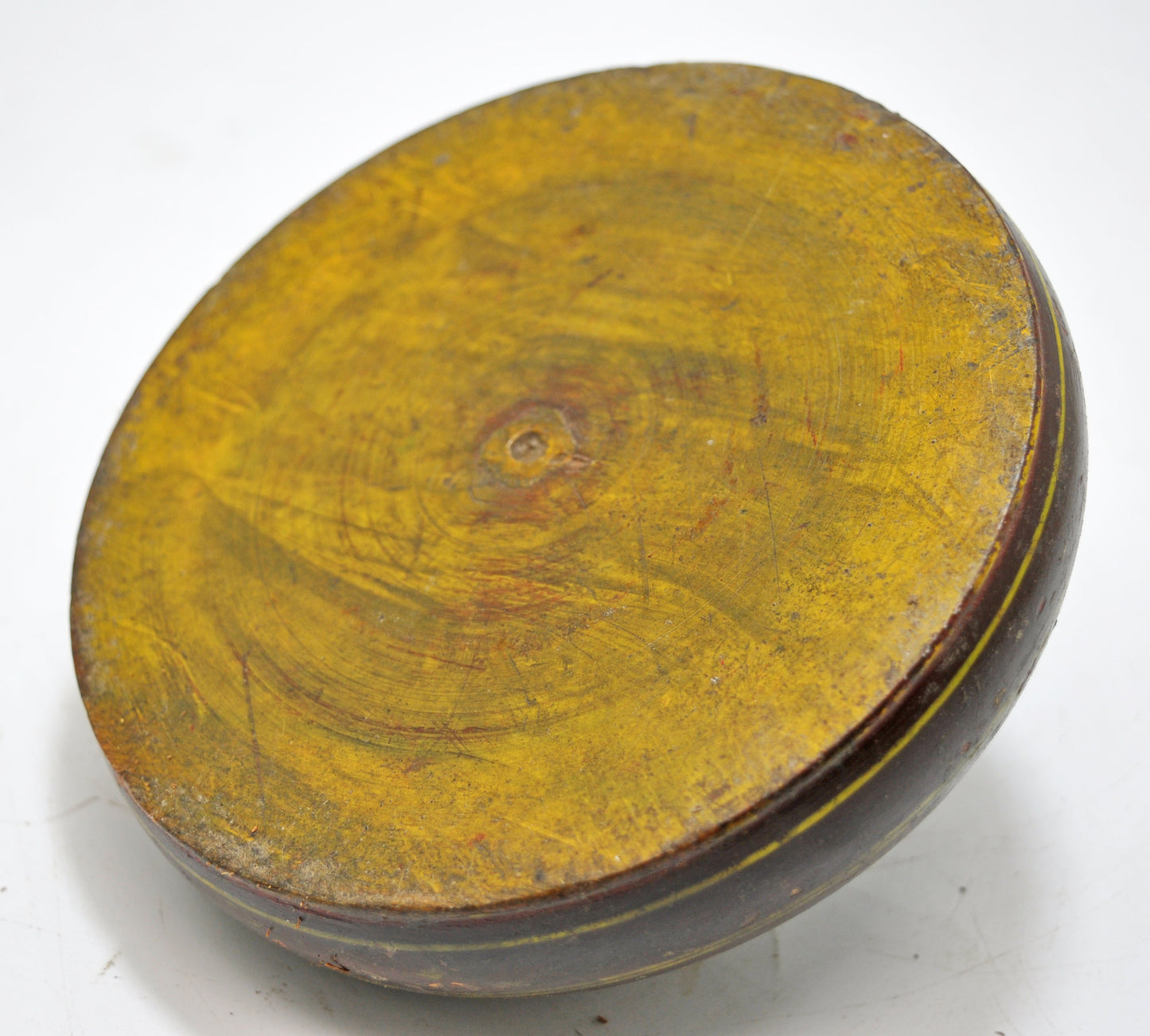 Antique Wooden Opium Tobacco Box Original Old Hand Carved Lacquer Painted
