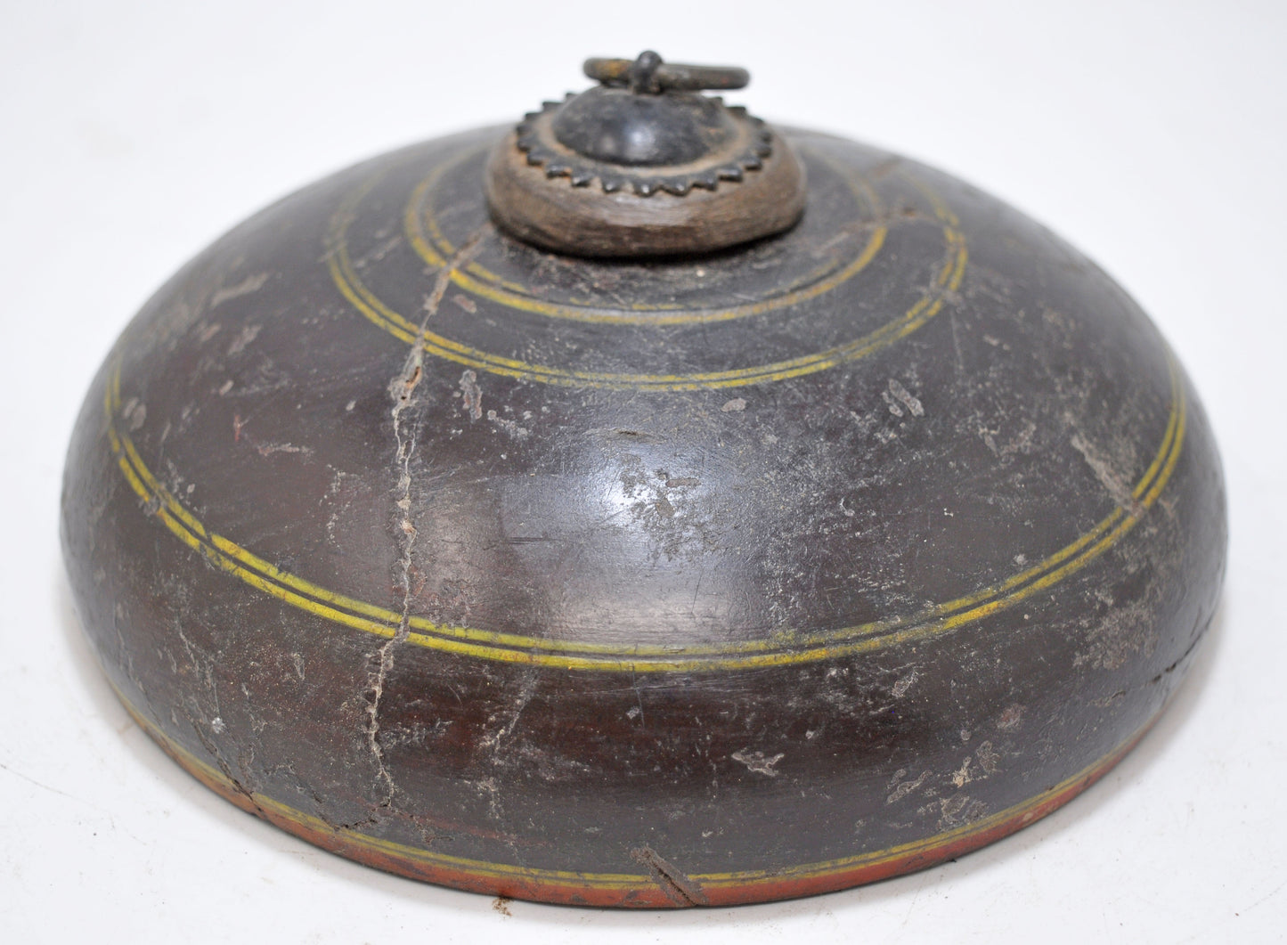 Antique Wooden Opium Tobacco Box Original Old Hand Carved Lacquer Painted