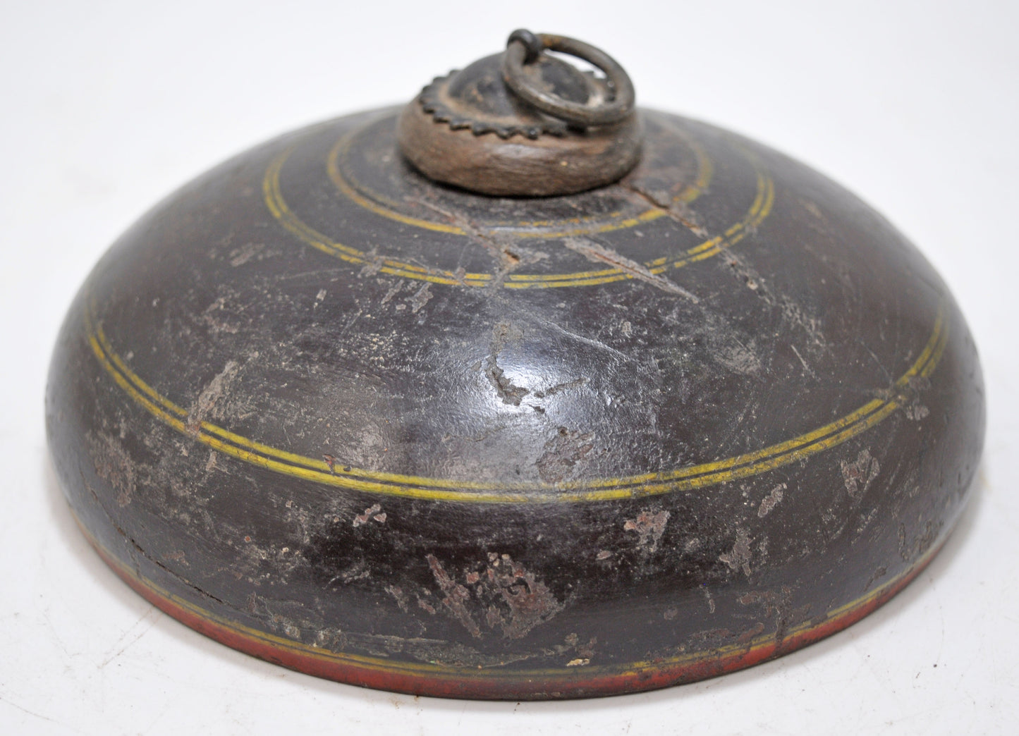 Antique Wooden Opium Tobacco Box Original Old Hand Carved Lacquer Painted