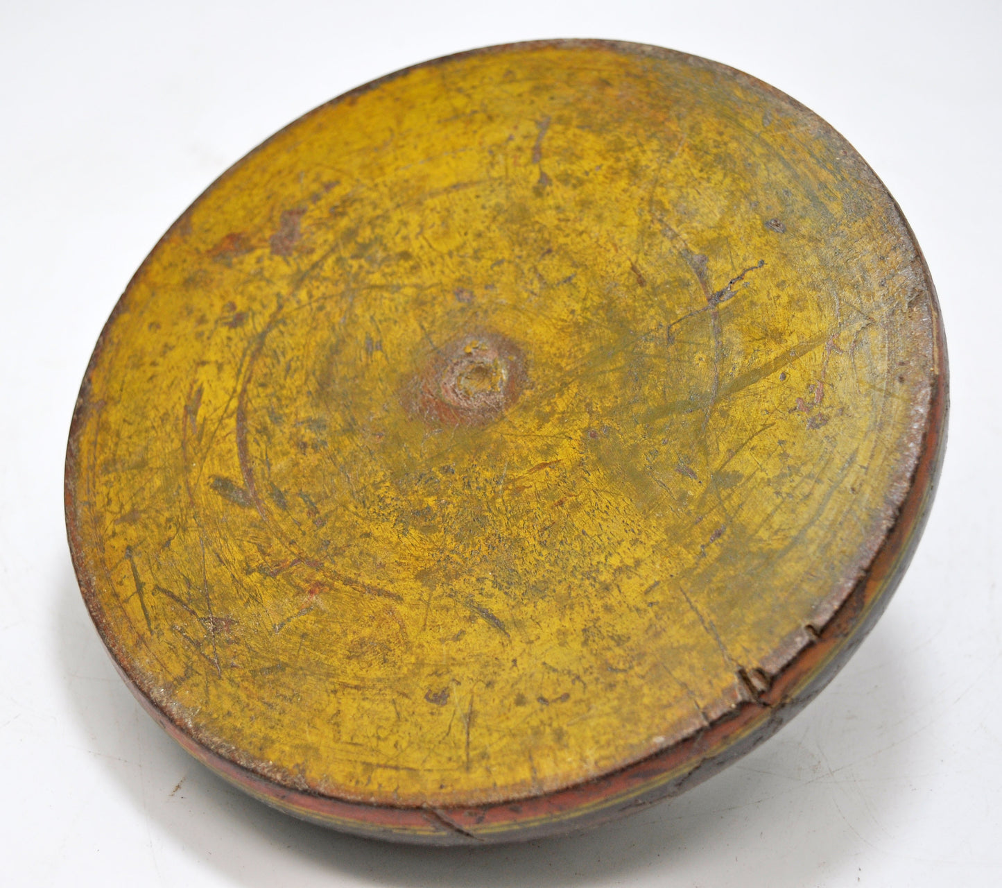 Antique Wooden Opium Tobacco Box Original Old Hand Carved Lacquer Painted