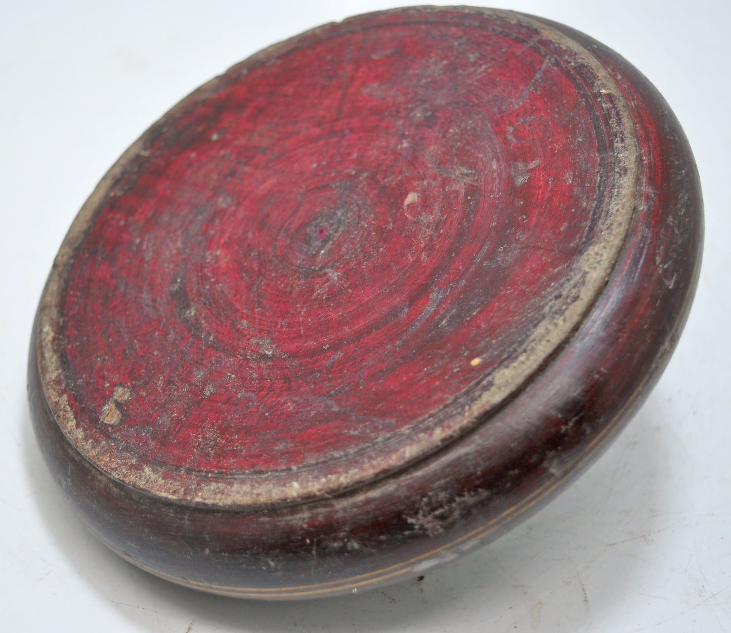 Antique Wooden Opium Tobacco Box Original Old Hand Carved Lacquer Painted
