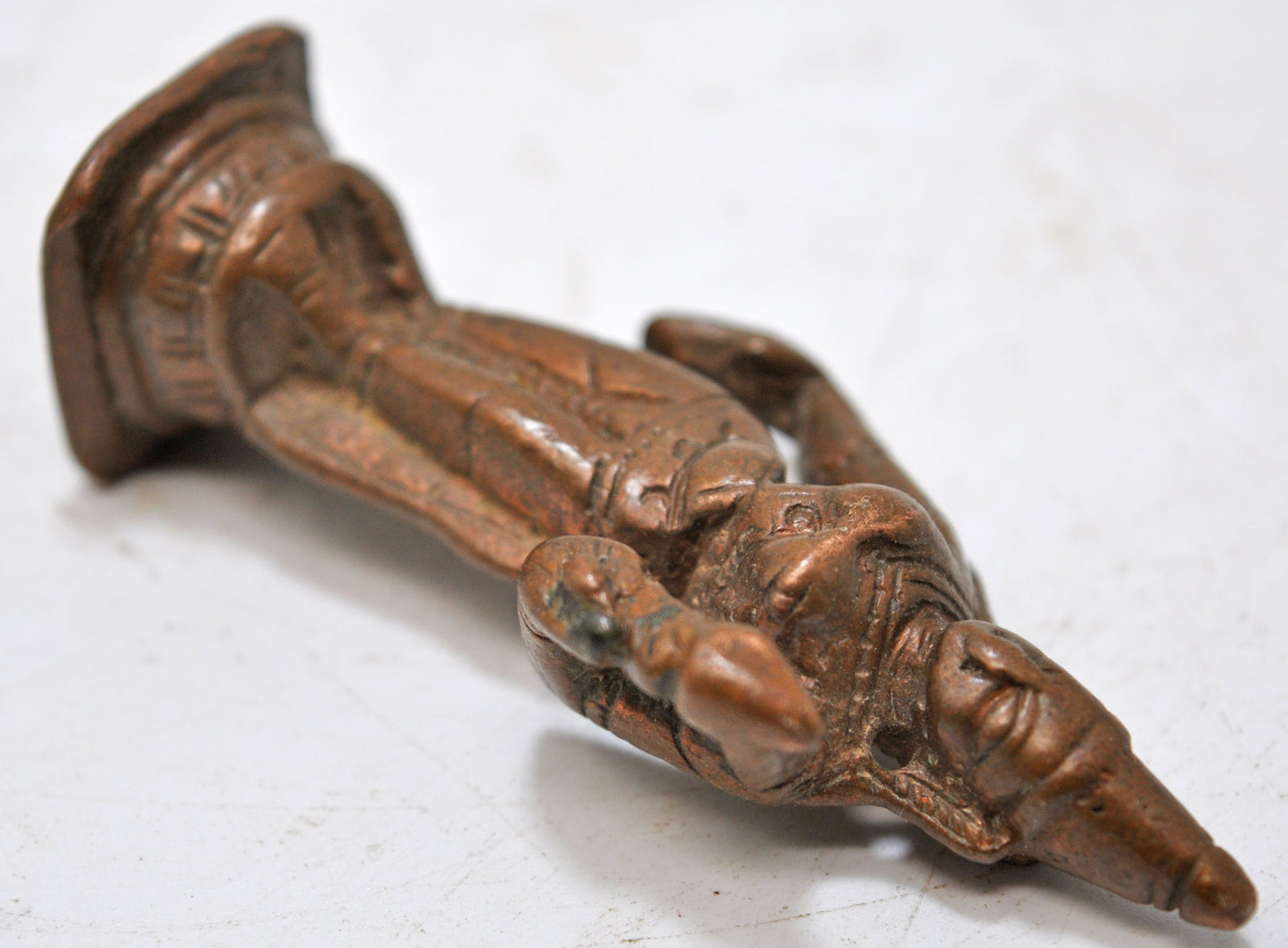 Antique Brass Lady Apsara Figurine Original Old Hand Crafted Fine Engraved