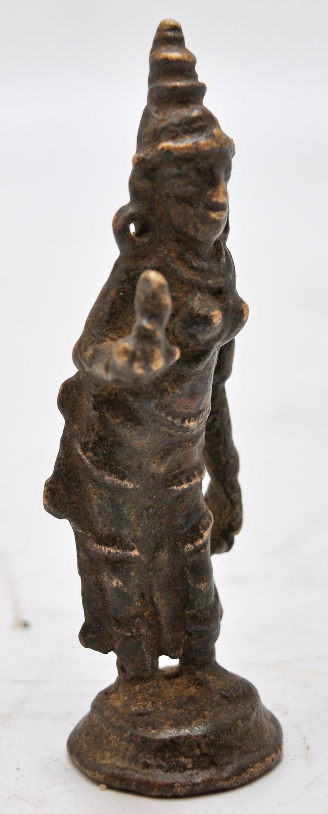 Antique Brass Lady Apsara Figurine Original Old Hand Crafted Fine Engraved