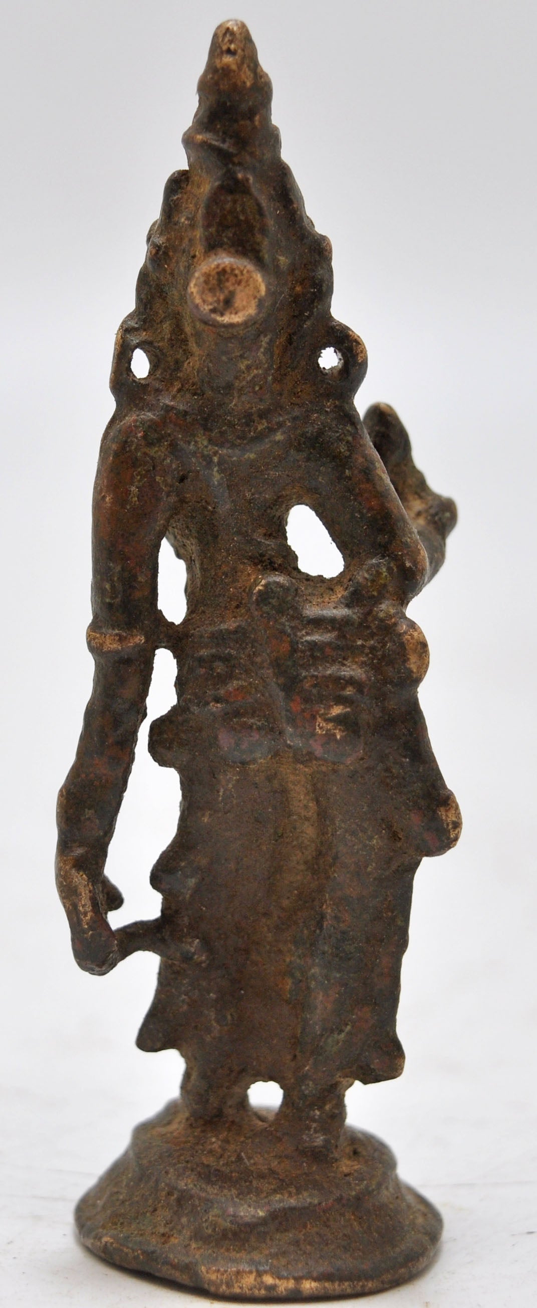 Antique Brass Lady Apsara Figurine Original Old Hand Crafted Fine Engraved