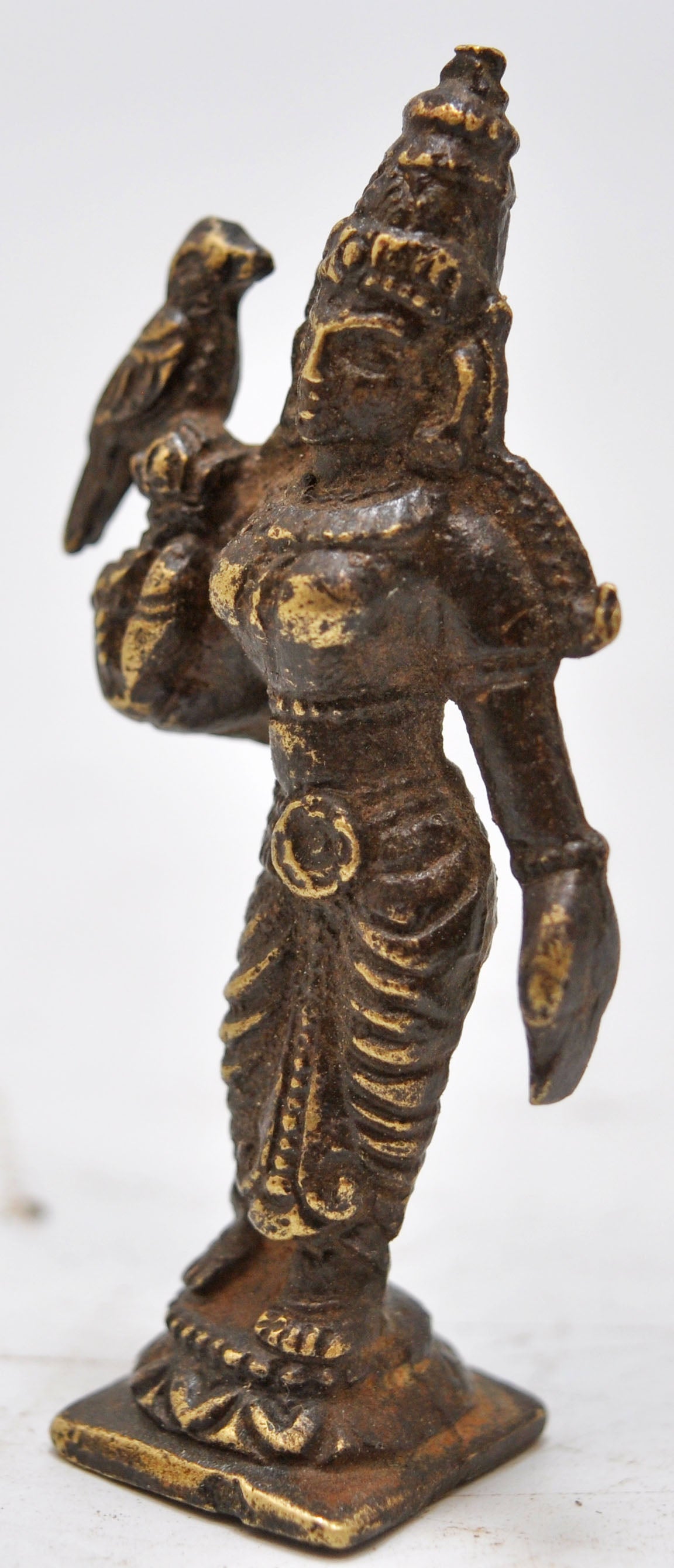 Antique Brass Lady Apsara Figurine Original Old Hand Crafted Fine Engraved