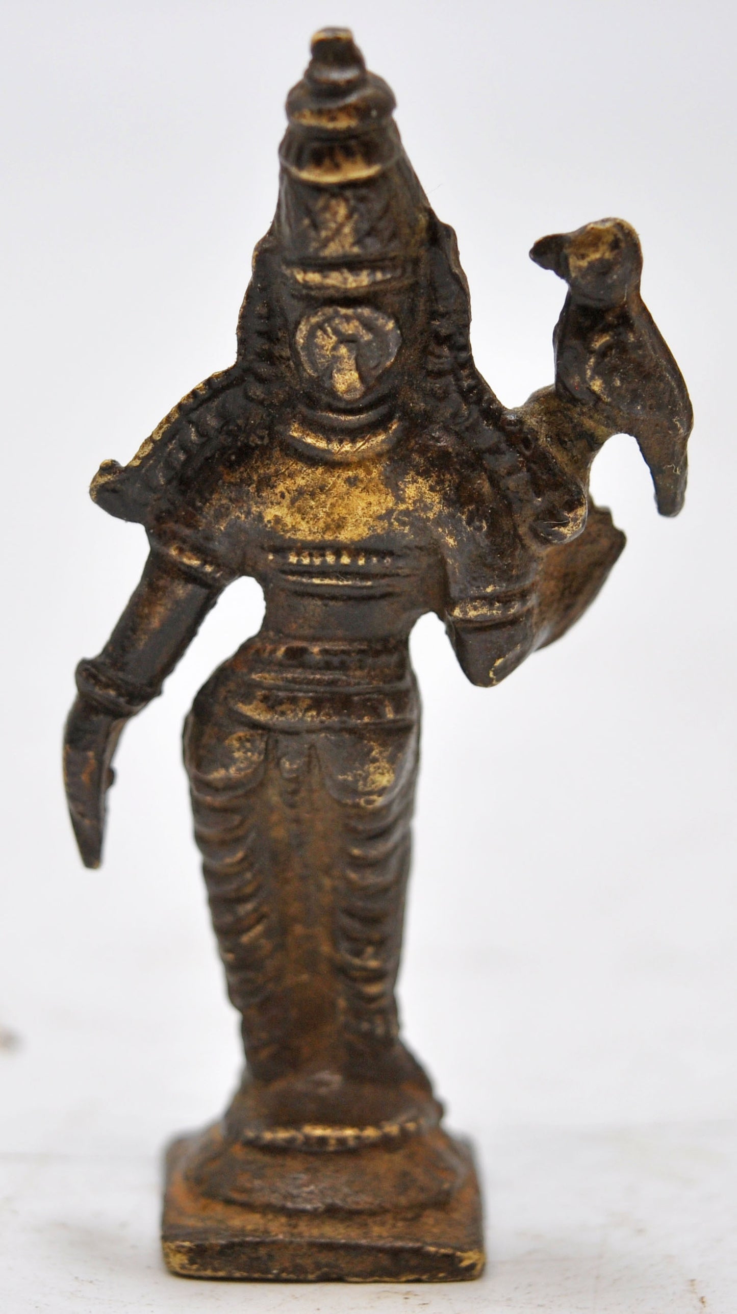 Antique Brass Lady Apsara Figurine Original Old Hand Crafted Fine Engraved