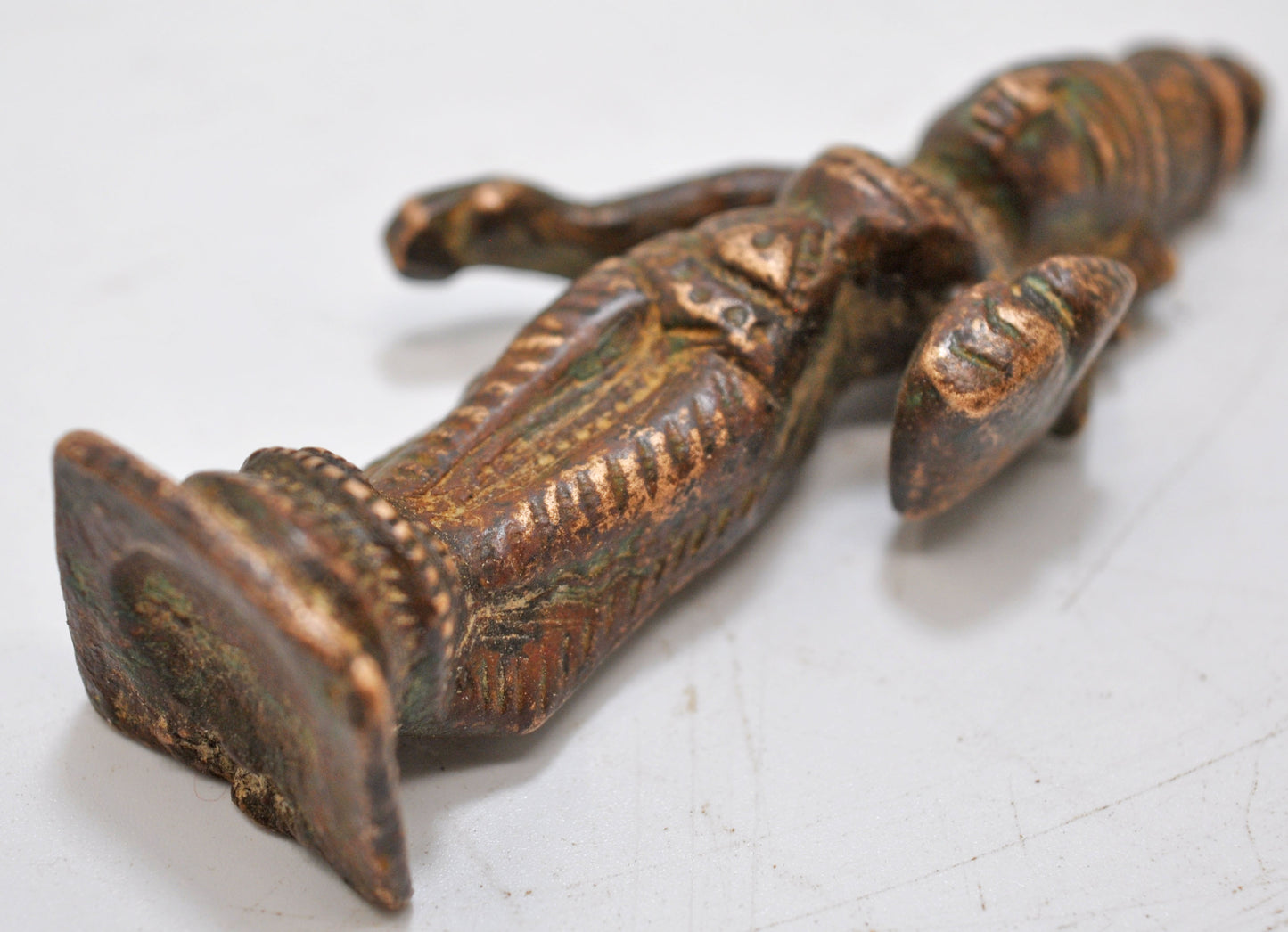 Antique Brass Lady Apsara Figurine Original Old Hand Crafted Fine Engraved