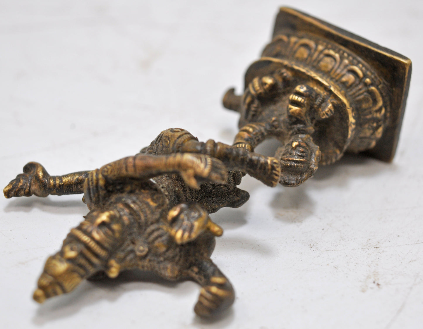 Antique Brass God Shiva Nataraj Idol Figurine Original Old Hand Crafted Engraved