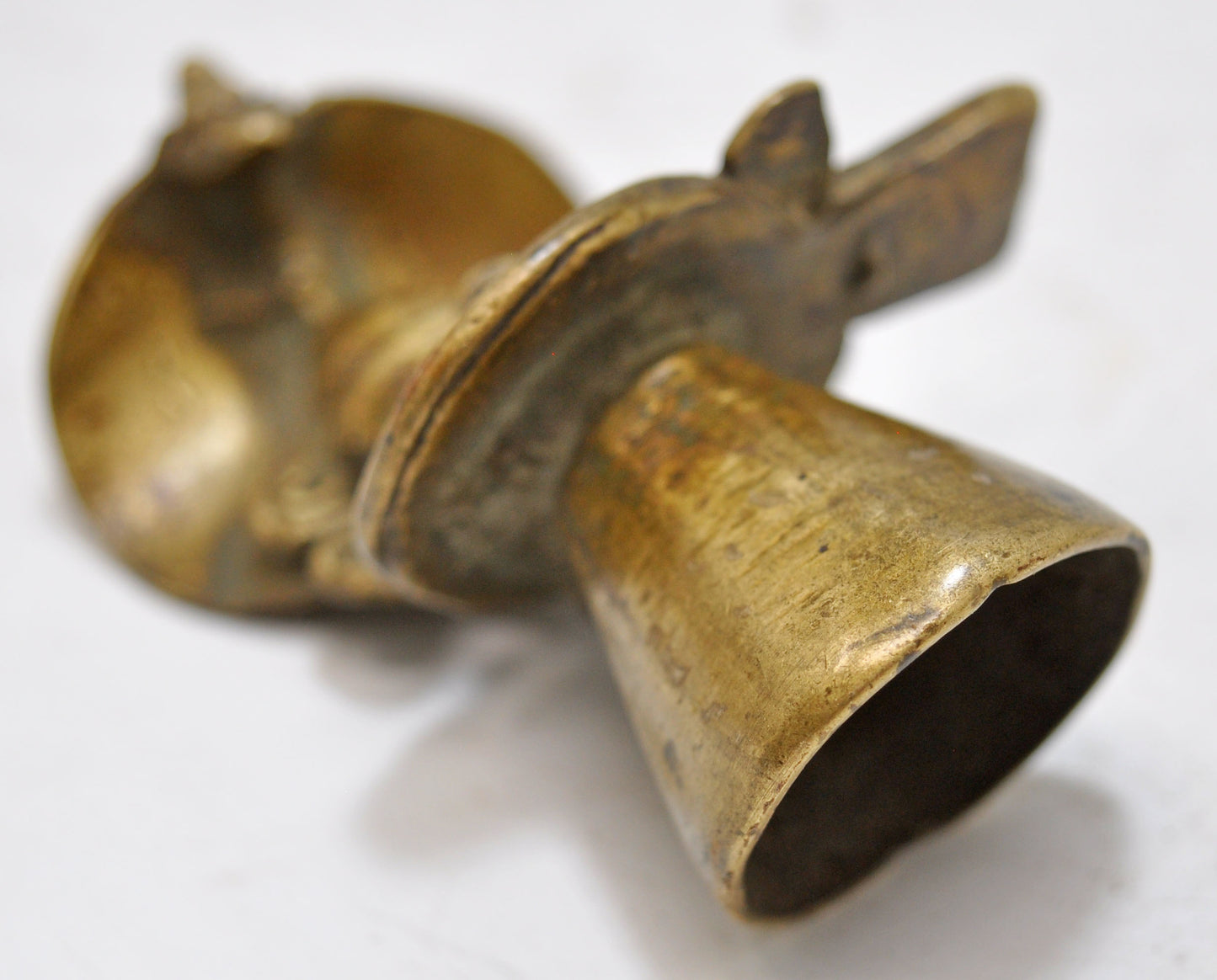 Antique Brass God Shiva Linga Idol Figurine Original Old Hand Crafted Engraved