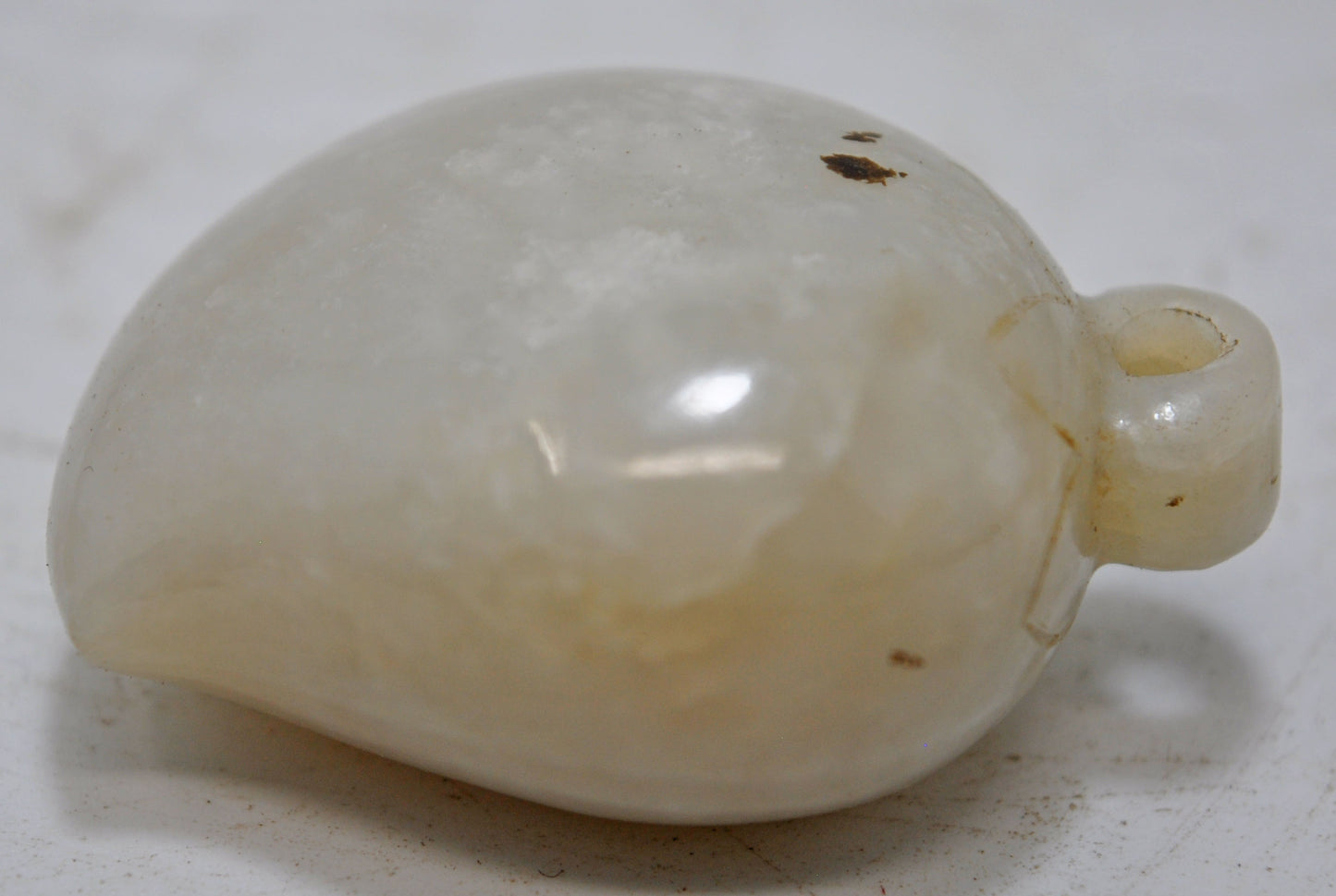 Antique Semi Precious Agate Stone Mango Shaped Pendant Original Old Hand Carved