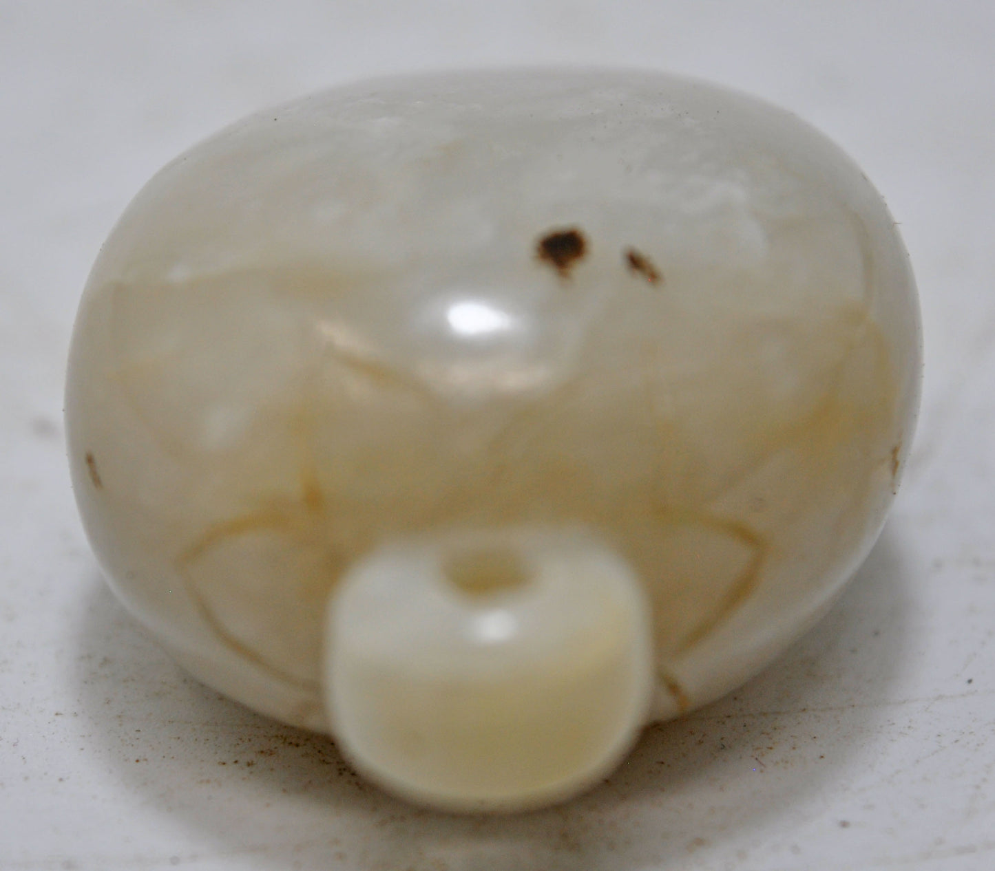 Antique Semi Precious Agate Stone Mango Shaped Pendant Original Old Hand Carved