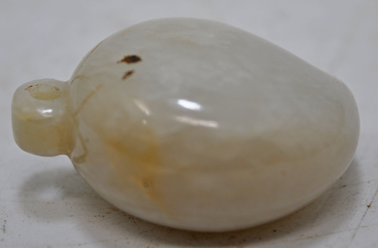 Antique Semi Precious Agate Stone Mango Shaped Pendant Original Old Hand Carved