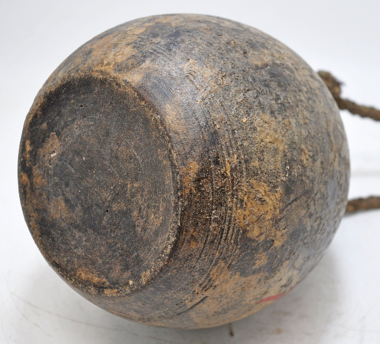 Antique Wooden Himalayan Water Drinking Pot Original Old Hand Carved