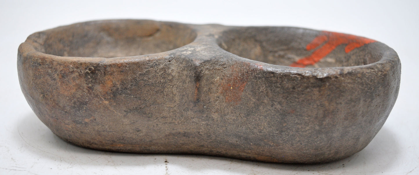 Antique Sand Stone Kitchenware Spice Bowl Original Old Hand Carved