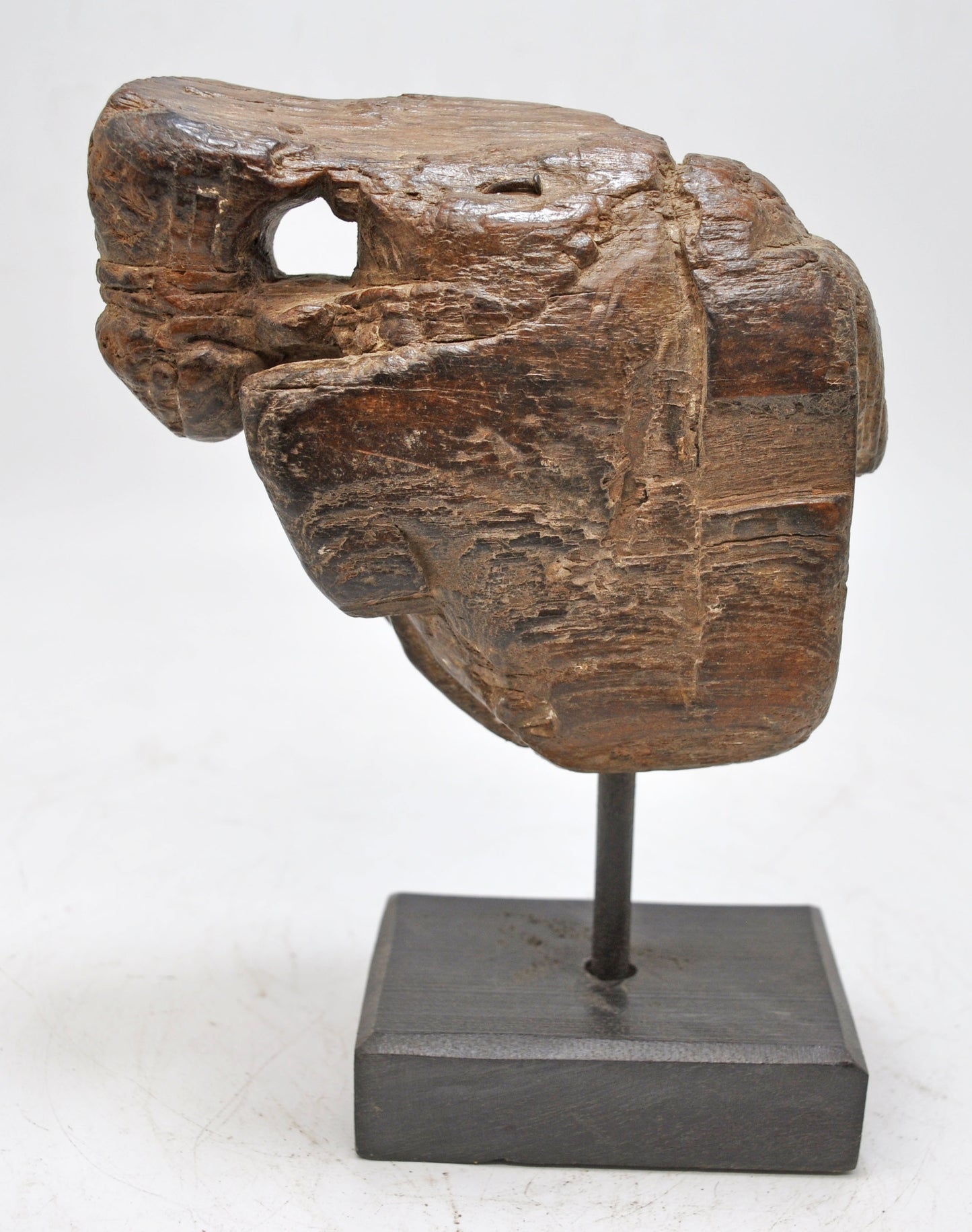 Antique Wooden Horse Head Bust Figurine Original Old Hand Carved