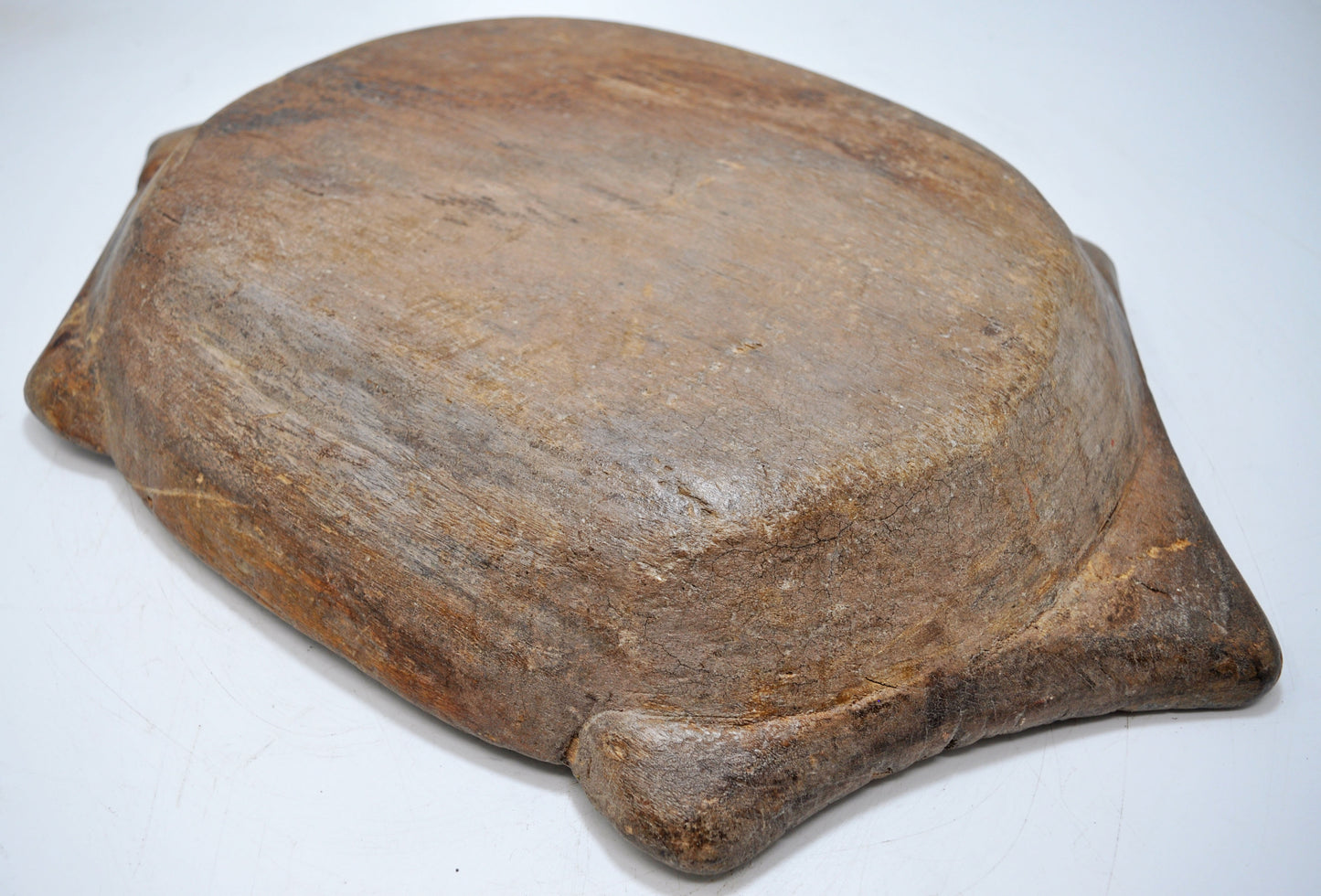 Antique Wooden Dough Kneading Parat Bowl Original Old Hand Carved