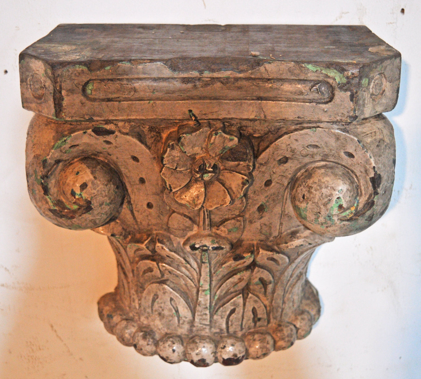 Antique Wooden Wall Décor Heavy Base Wall Shelf Original Old Very Fine Hand Carved