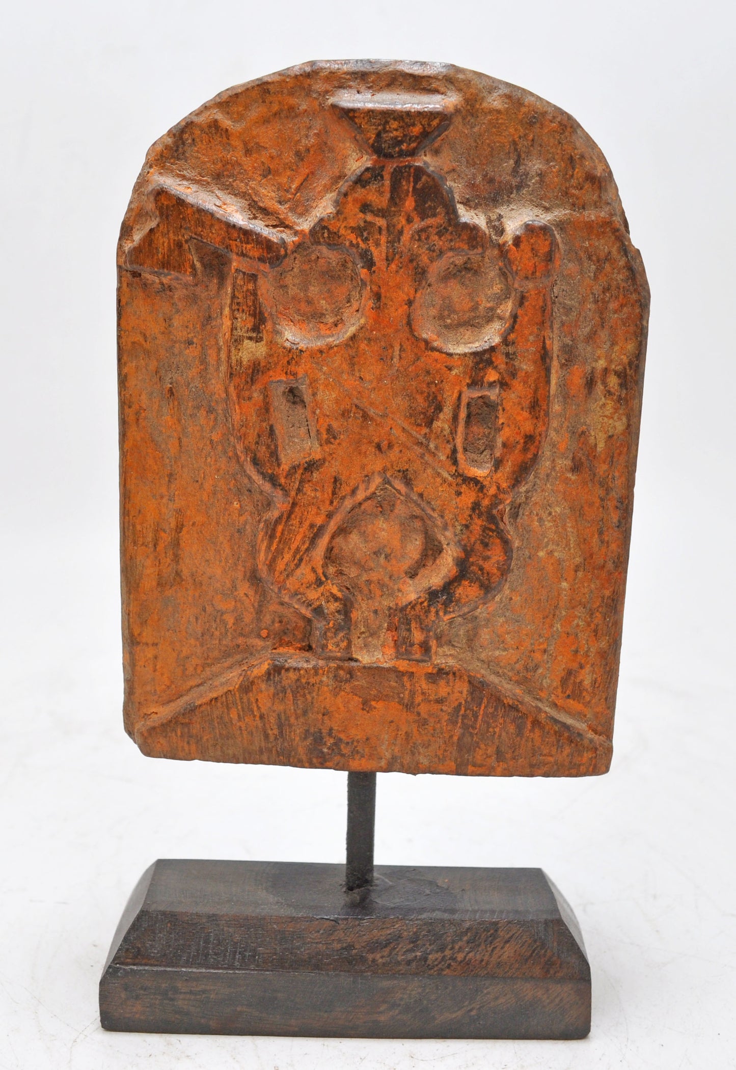 Antique Wooden God Ganesha Carving Idol Plaque Panel Original Old Fine Hand Carved