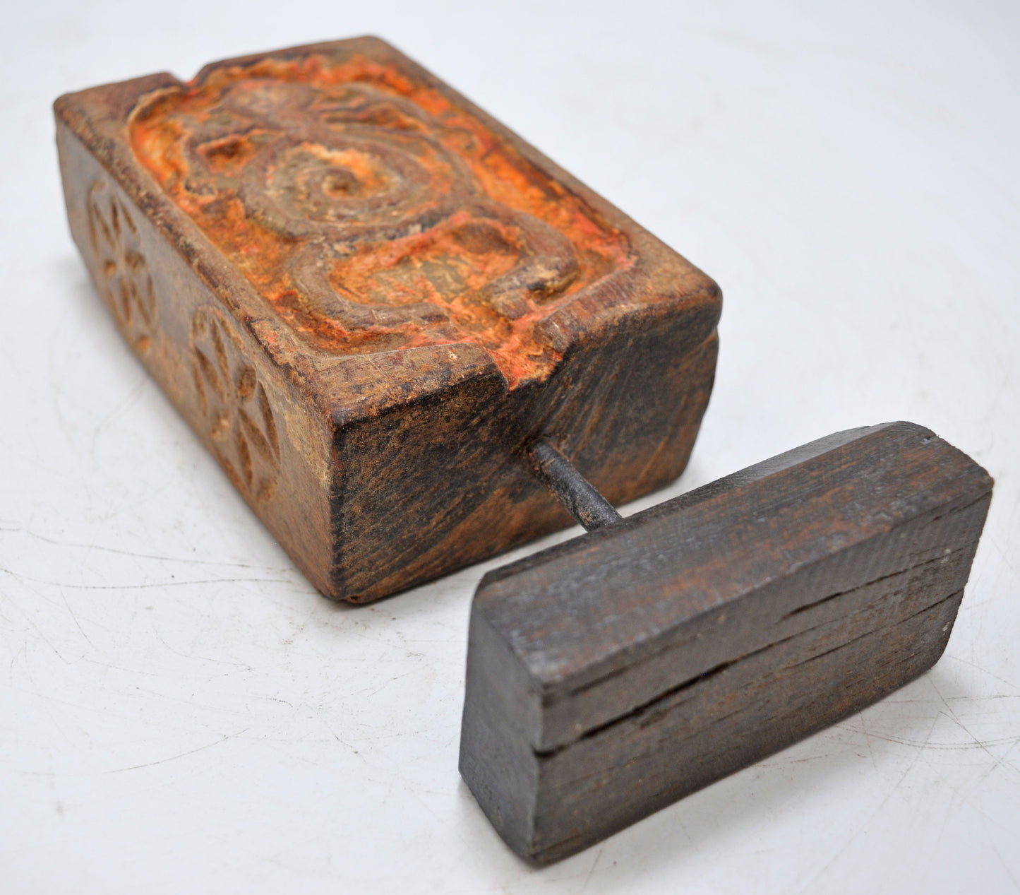 Antique Wooden God Ganesha Carving Idol Plaque Panel Original Old Fine Hand Carved