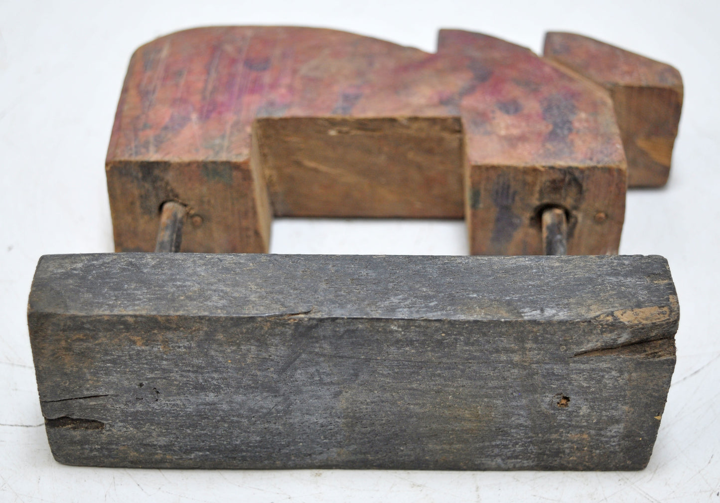 Antique Wooden Holy Cow Nandi Figurine Original Old Hand Carved