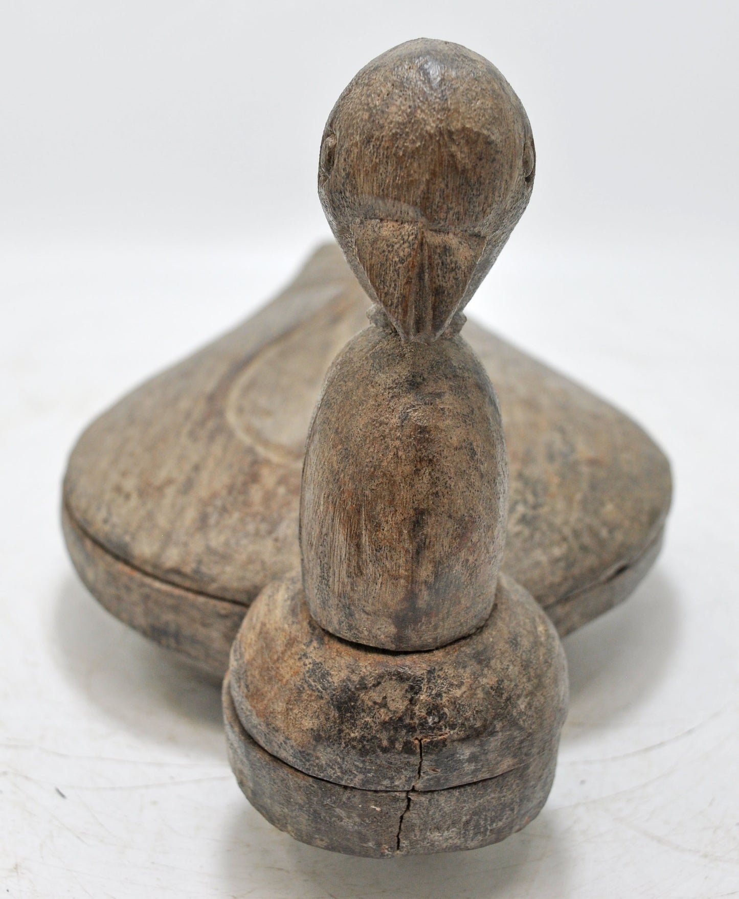 Antique Wooden Bird Design Spice Box Original Old Fine Hand Carved