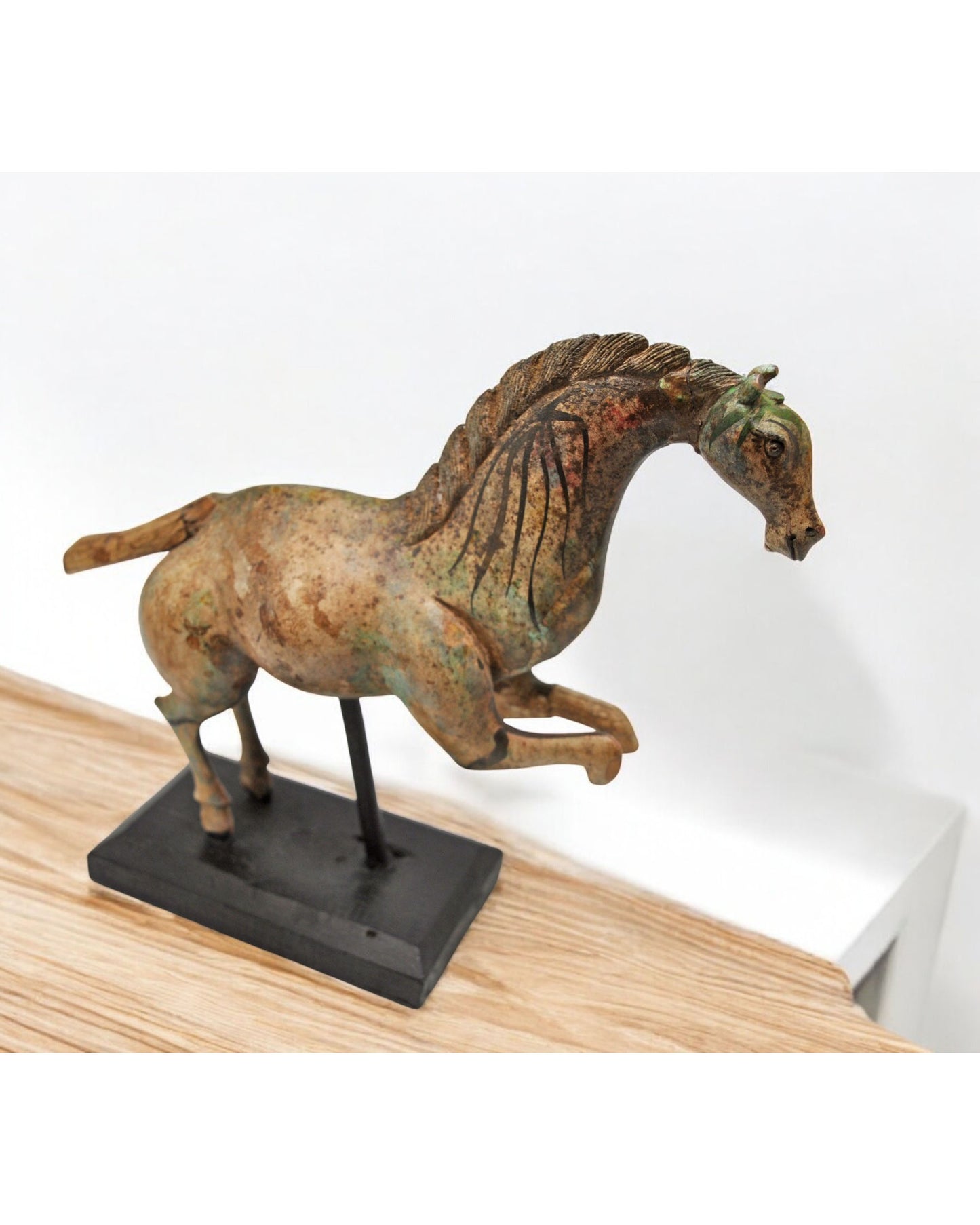Antique Wooden Horse Figurine Original Old Very Fine Hand Carved