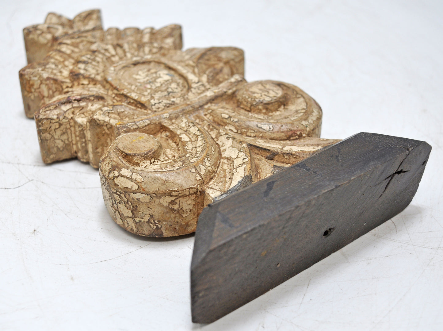 Hand Carved Wooden Floral Carving Panel Plaque Fine Details