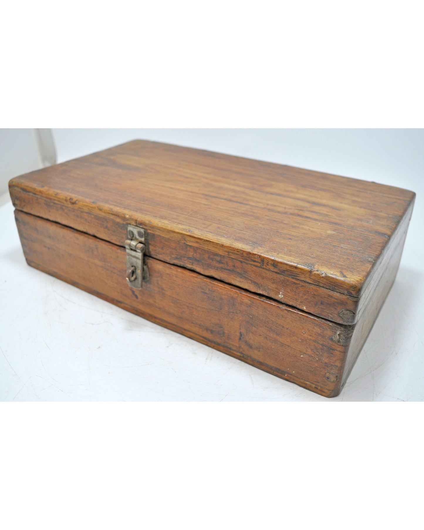 Antique Wooden Large Kitchenware Spice Box Original Old Hand Crafted