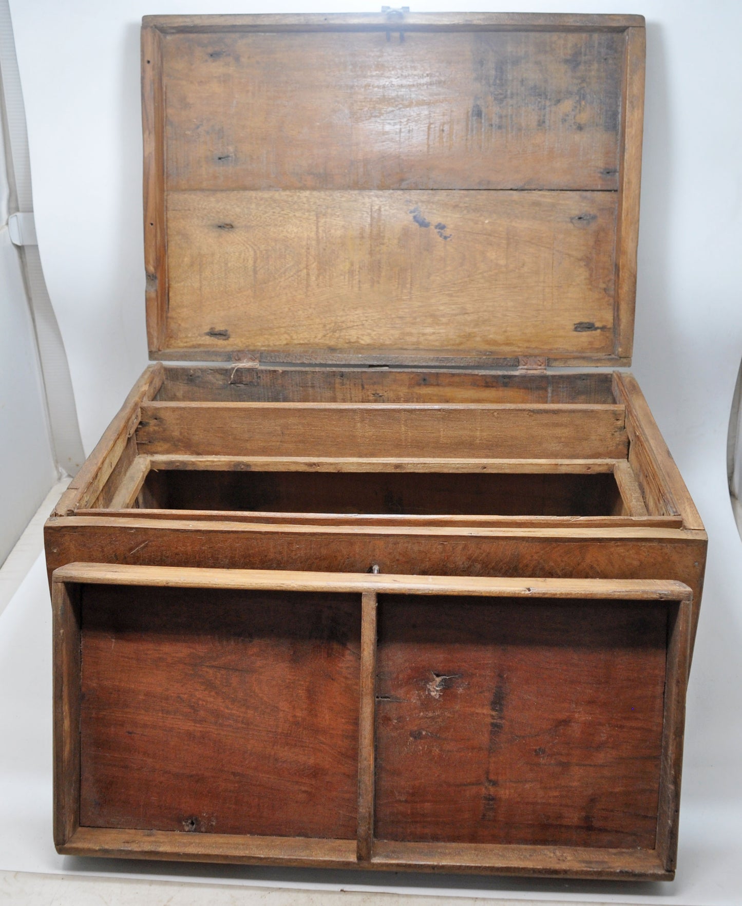 Antique Wooden Shopkeepers' Cash Money Box Original Old Hand Craftedc