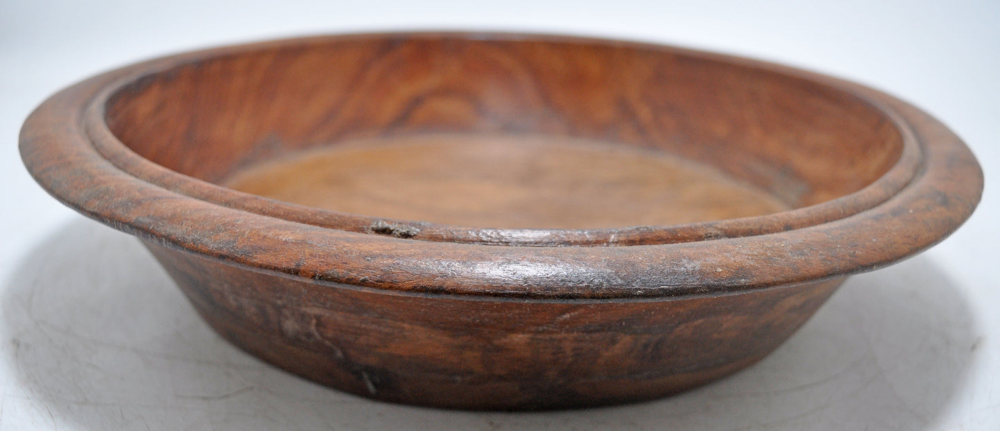 Vintage Wooden Kitchenware Parat Dough Kneading Bowl Original Old hand Carved