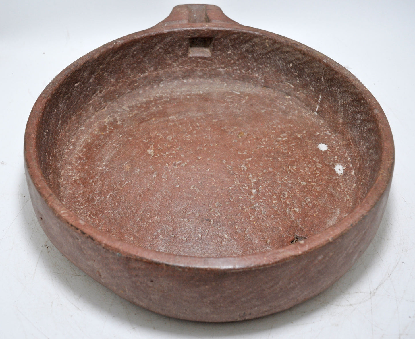 Antique Sand Stone Round Animals' Water Drinking Bowl Original Old Hand Carved