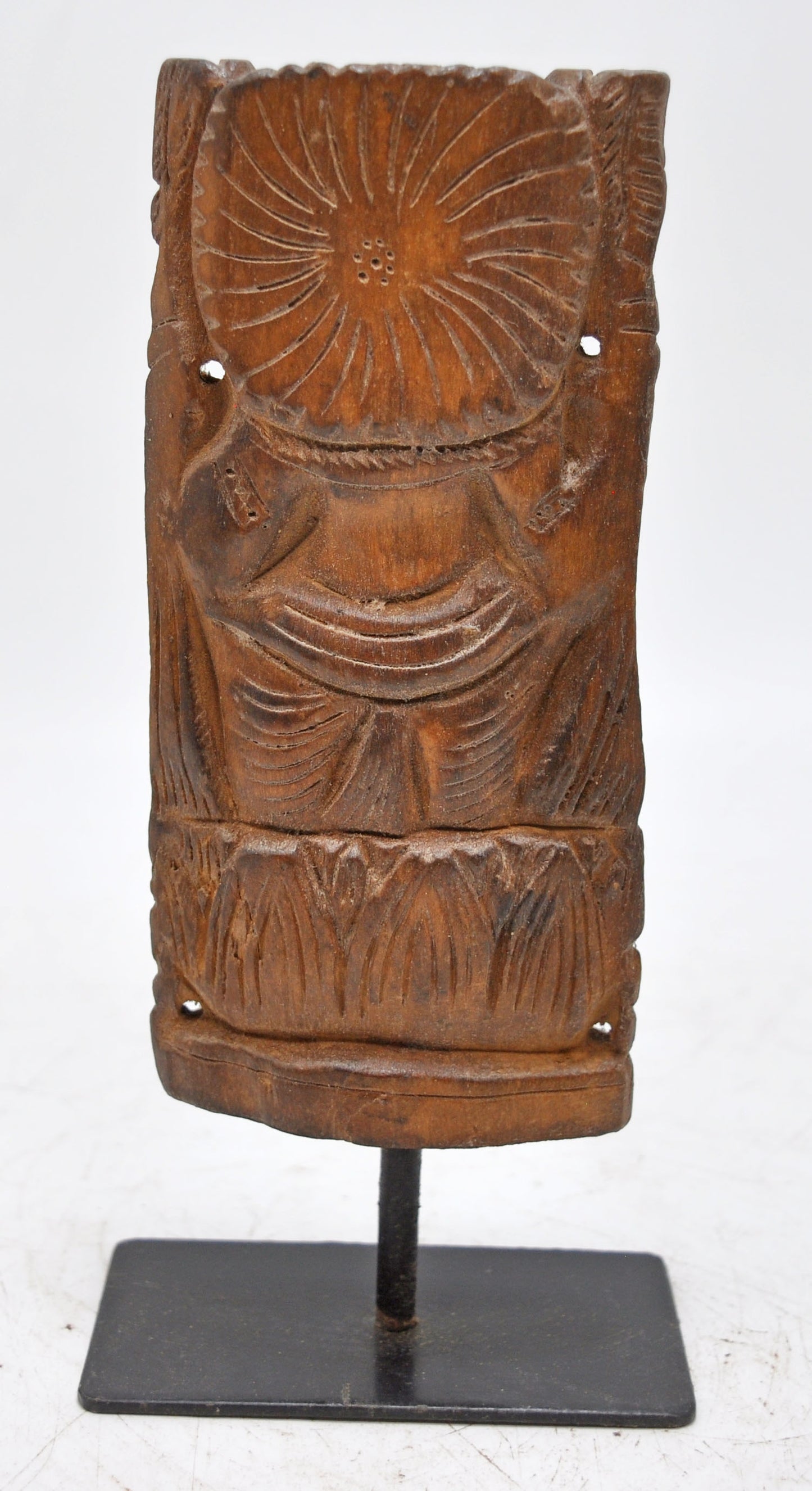 Antique Wooden God Ganesha Idol Figurine Original Old Fine Hand Carved