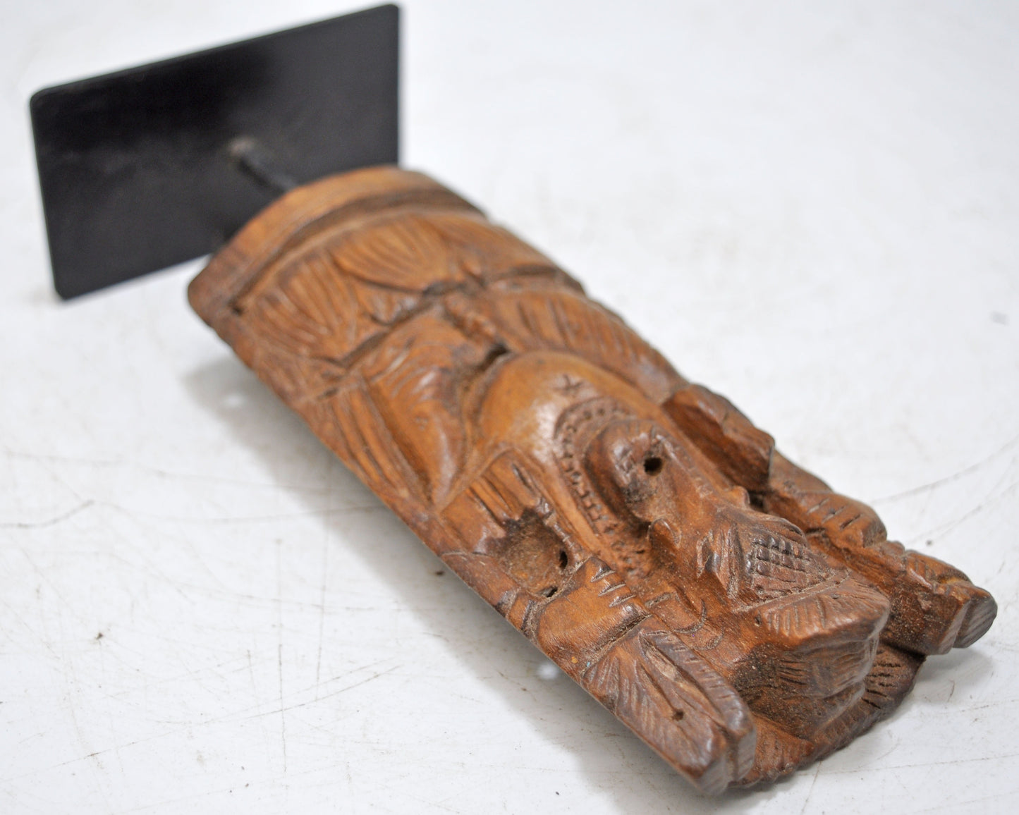 Antique Wooden God Ganesha Idol Figurine Original Old Fine Hand Carved