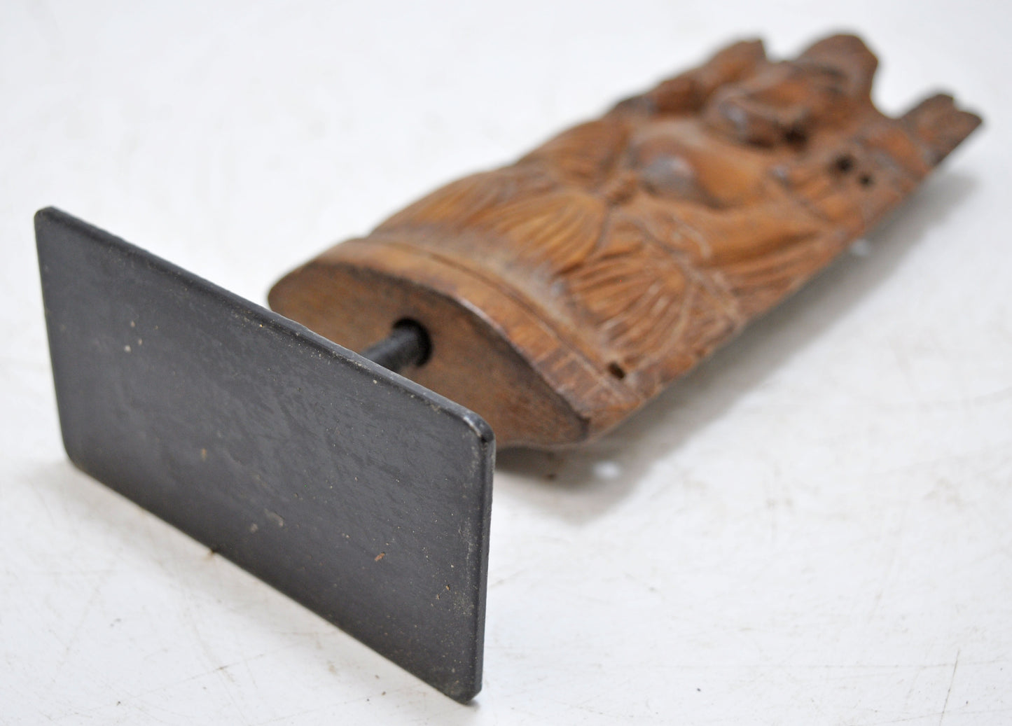 Antique Wooden God Ganesha Idol Figurine Original Old Fine Hand Carved
