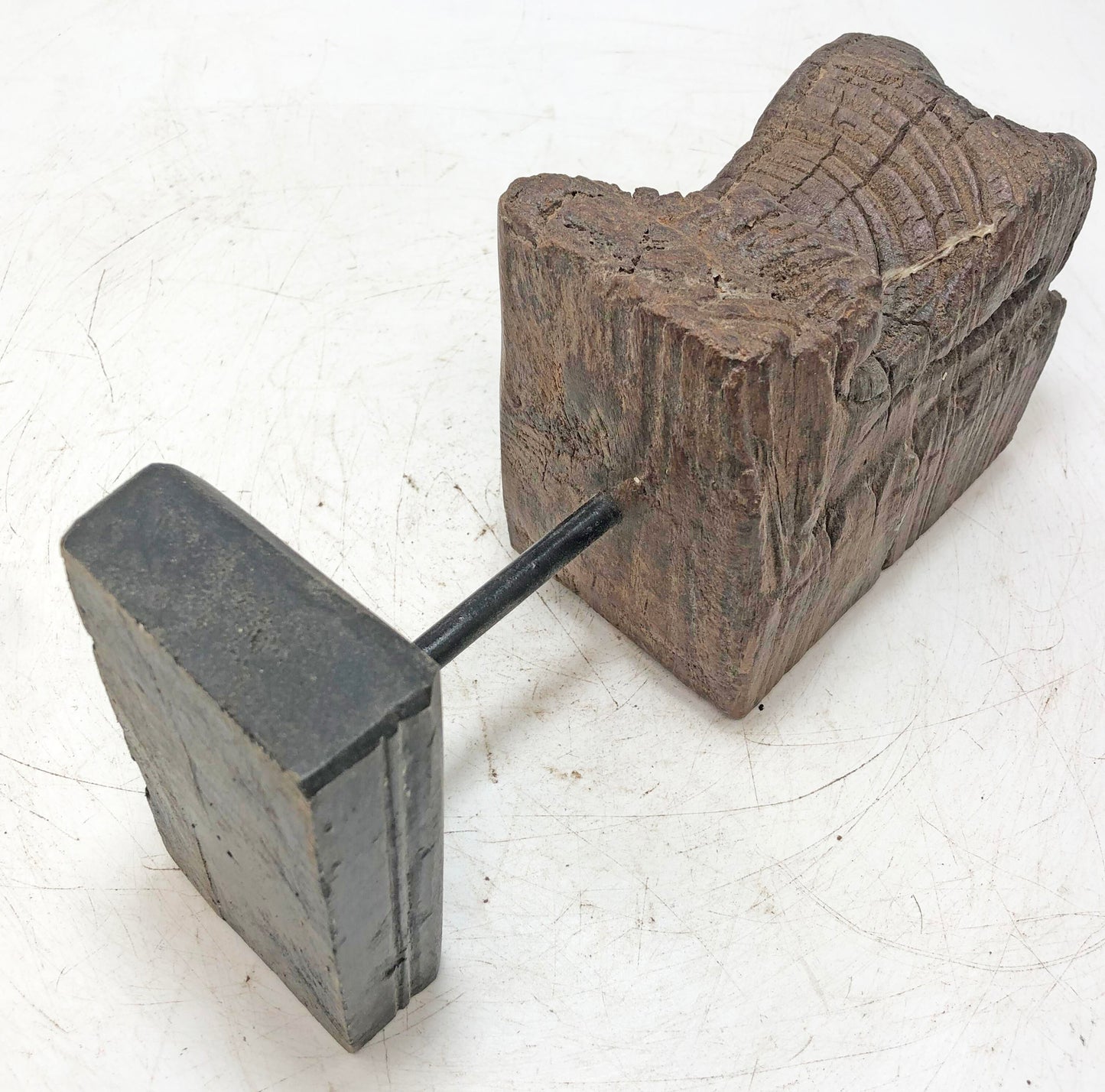 Antique Wooden Architectural Bracket Carving on Stand Original Old Hand Carved