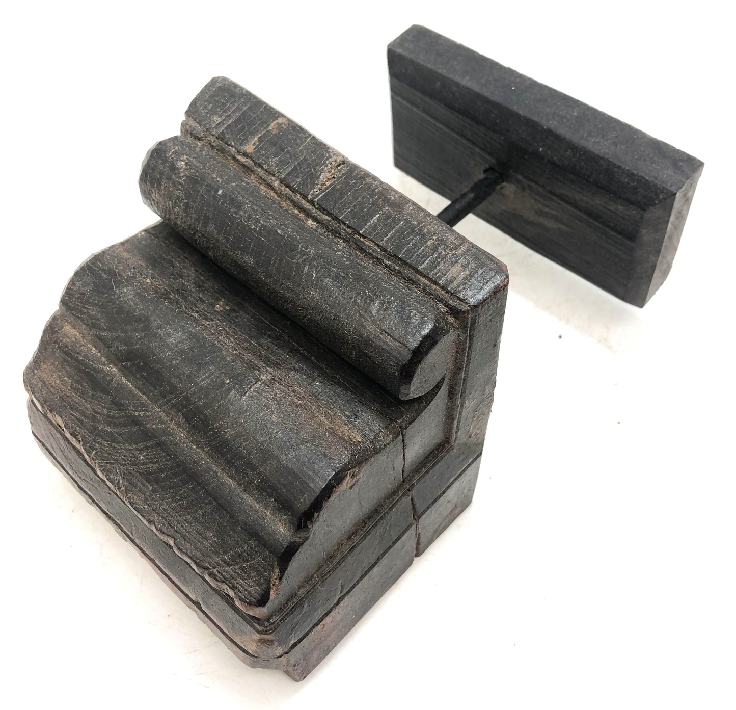 Antique Wooden Architectural Bracket Carving on Stand Original Old Hand Carved