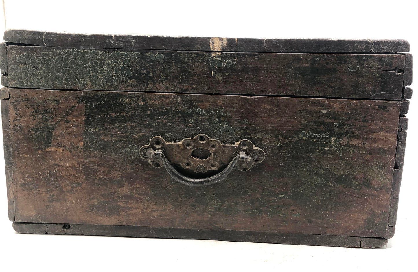 Antique Wooden Merchants' Cash Chest Box Original Old Hand Crafted