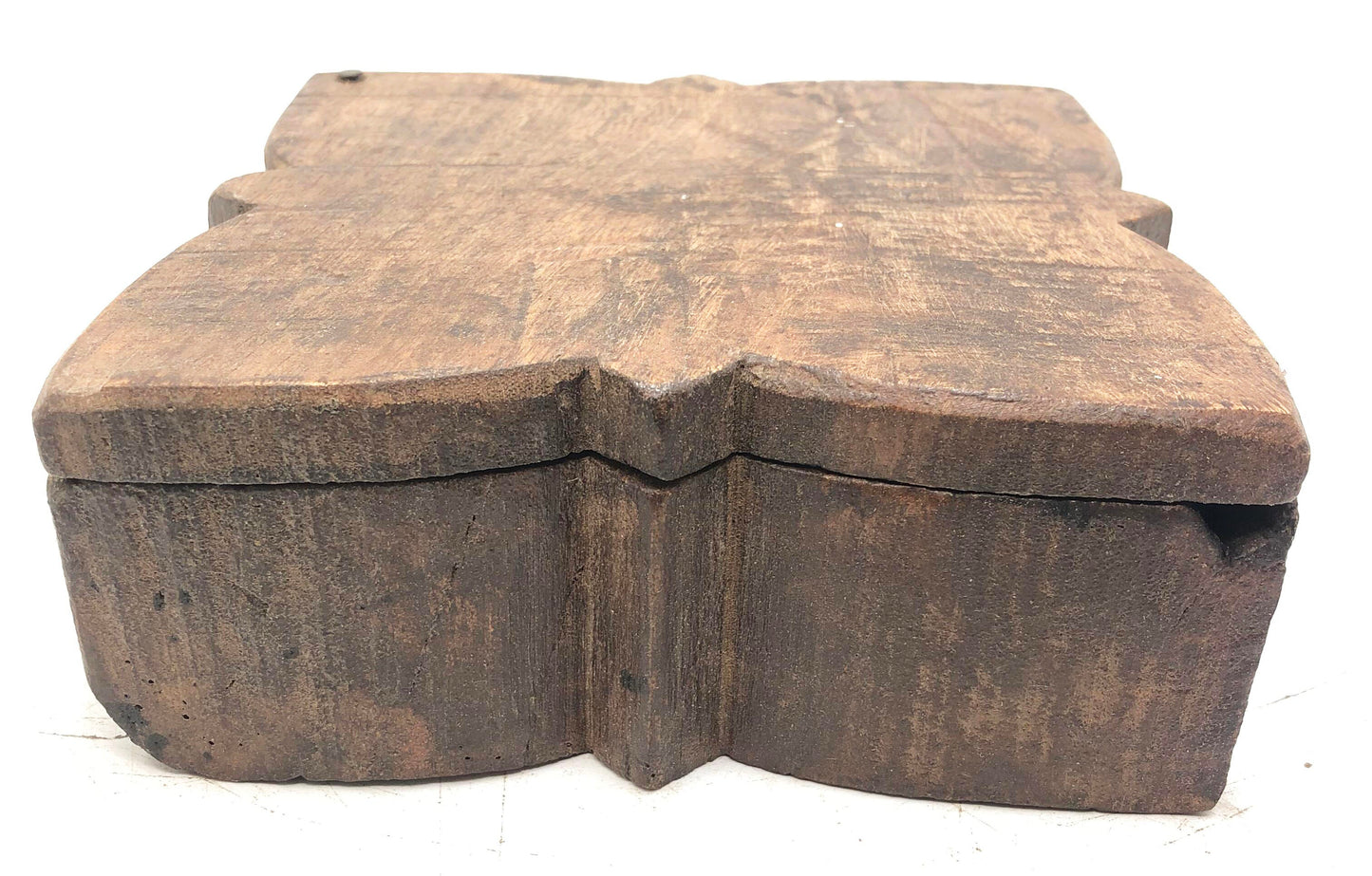 Antique Wooden Kitchenware Spice Box Original Old Hand Carved