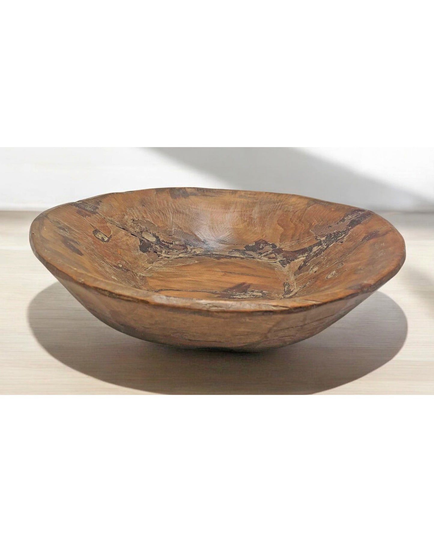 Antique Wooden Dough Kneading Parat Bowl Original Old hand Carved
