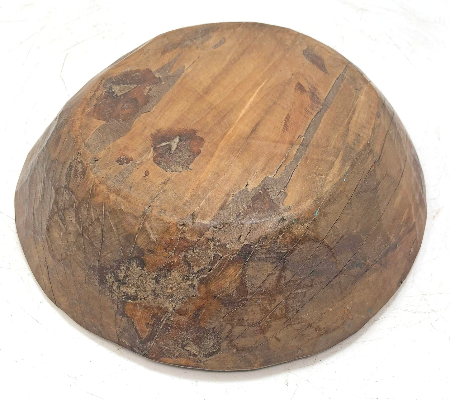 Antique Wooden Dough Kneading Parat Bowl Original Old hand Carved