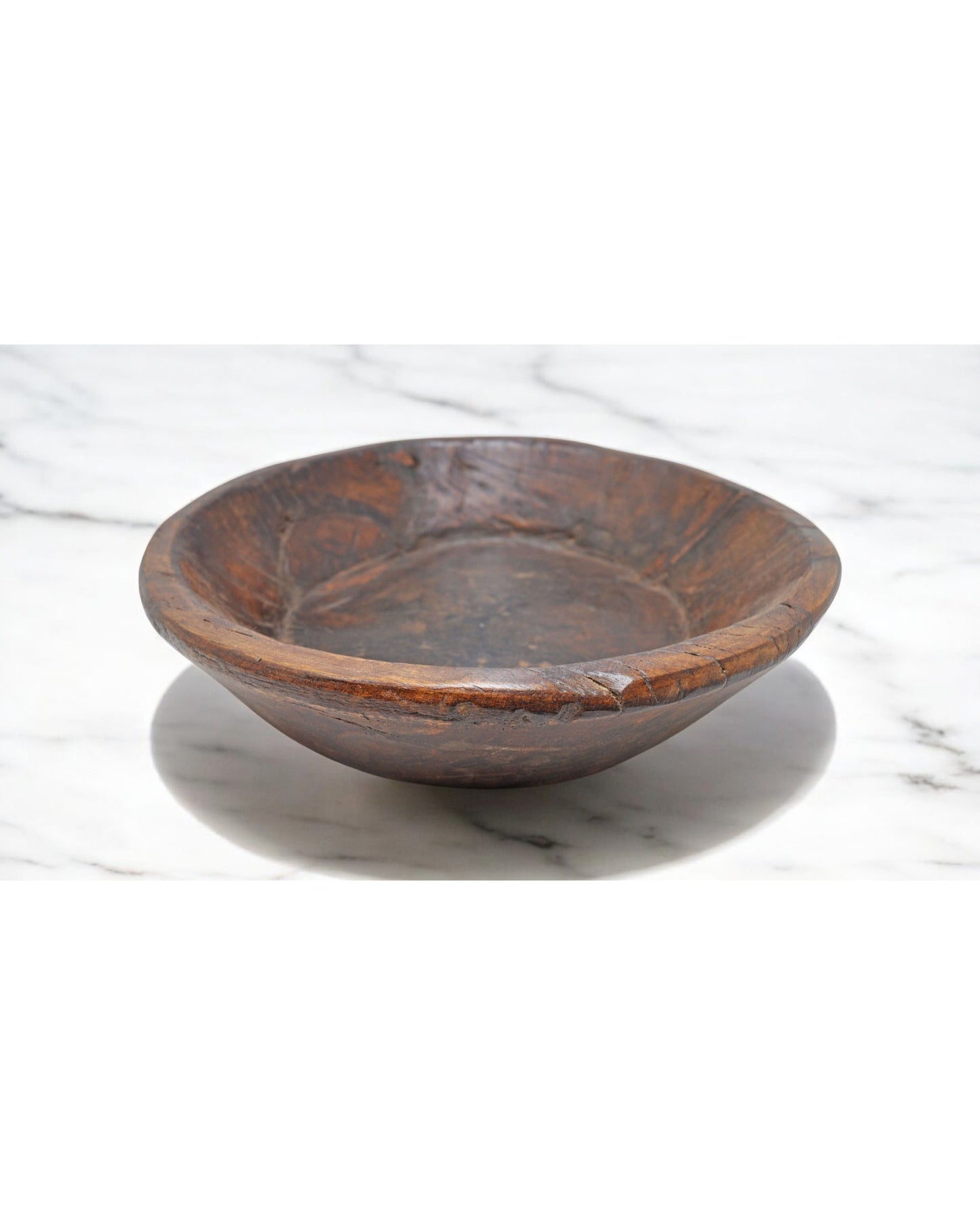 Antique Wooden Dough Kneading Parat Bowl Original Old Hand Carved