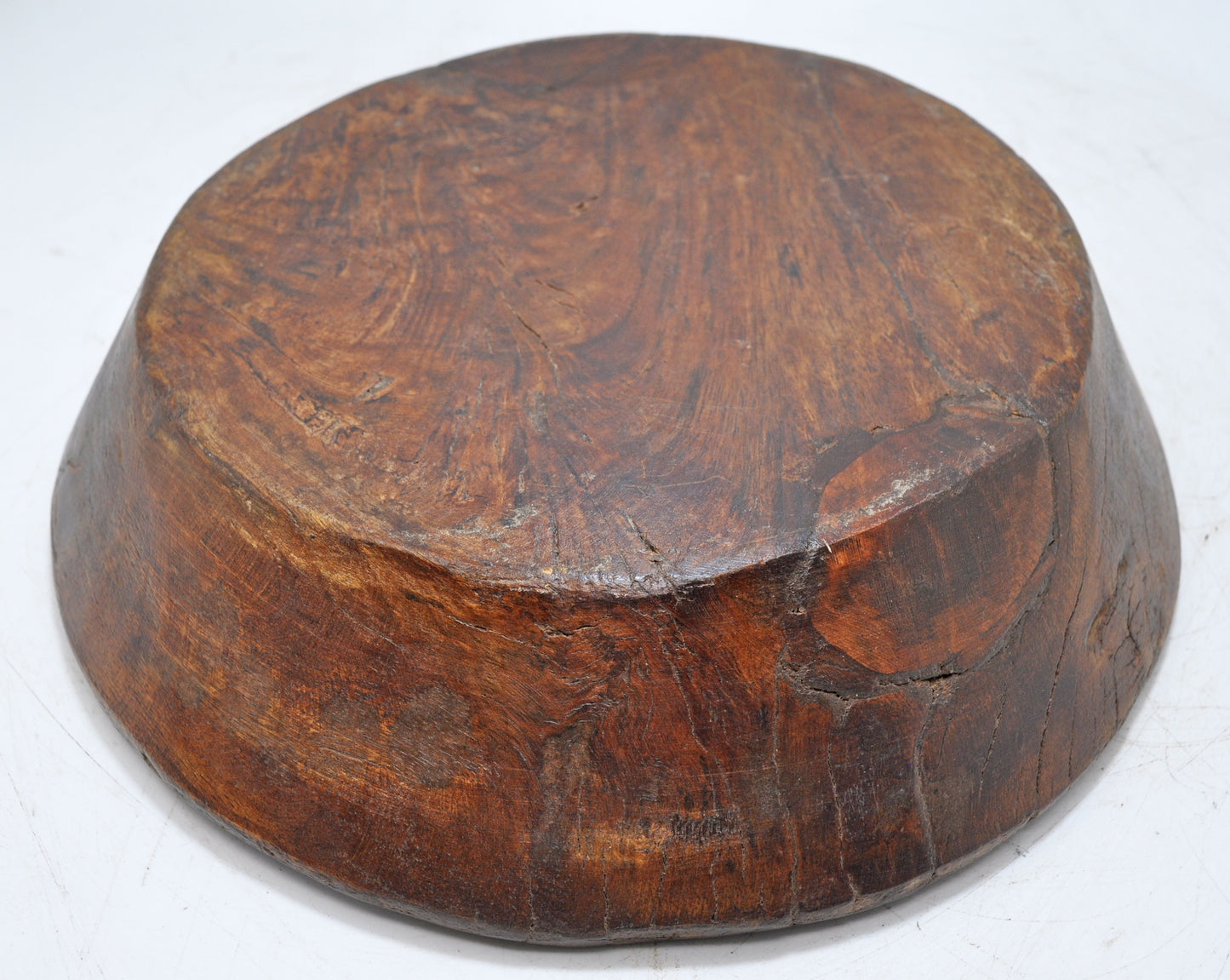 Antique Wooden Dough Kneading Parat Bowl Original Old Hand Carved