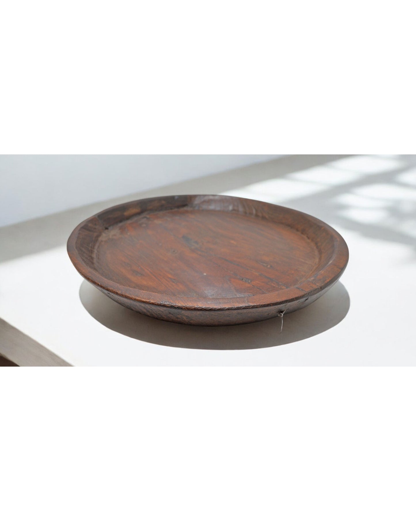 Antique Wooden Dough Kneading Parat Bowl Original Old Hand Carved