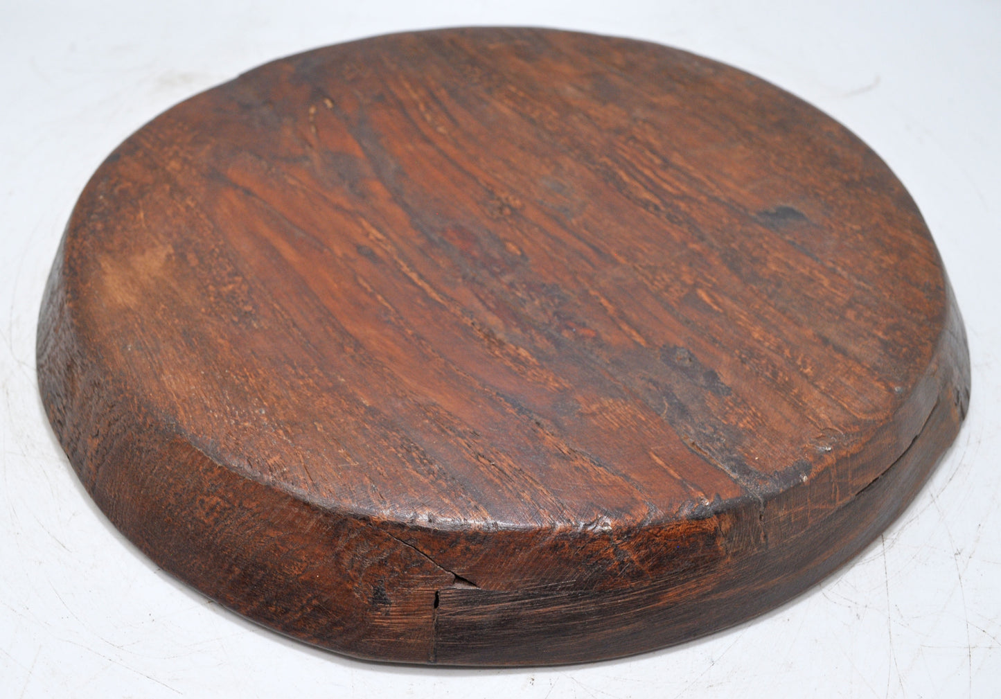 Antique Wooden Dough Kneading Parat Bowl Original Old Hand Carved