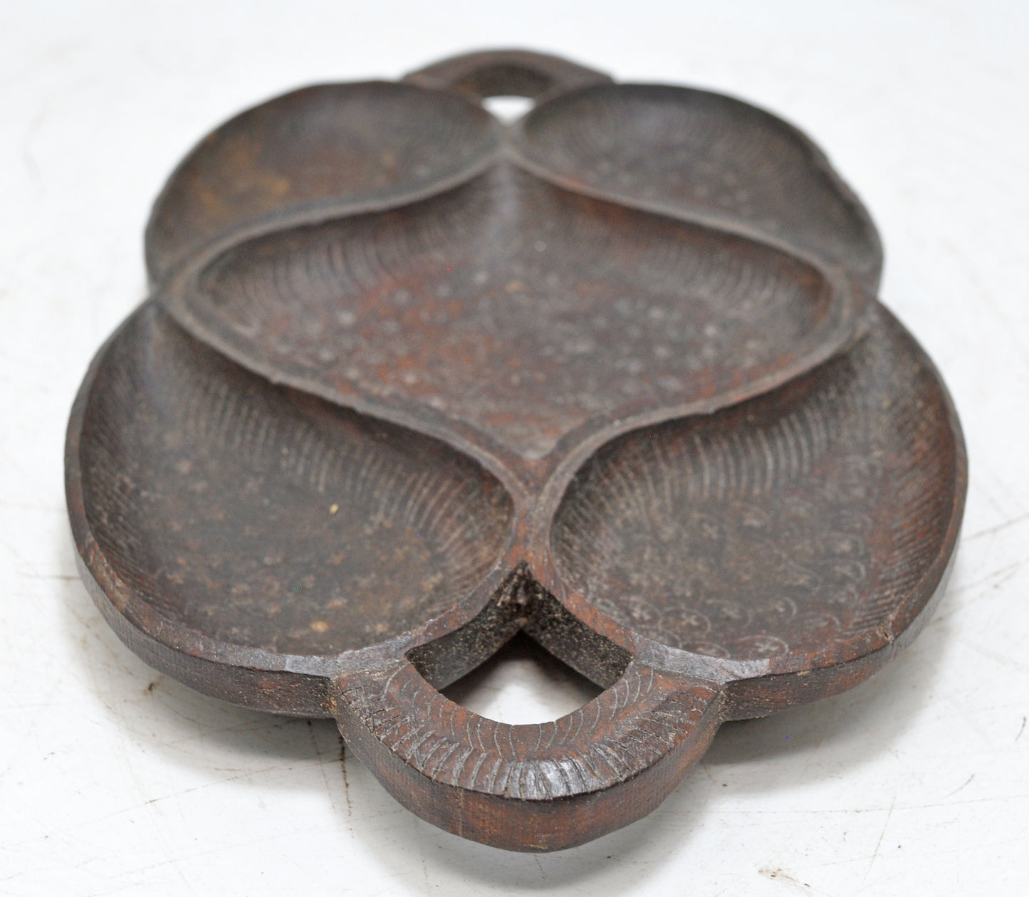 Antique Wooden Small Serving Tray Original Old Fine Hand Carved