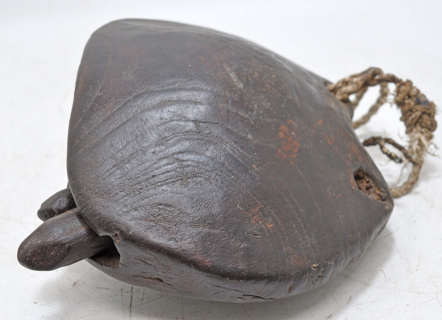 Antique Wooden Animals Cow Bell Original Old Hand Carved